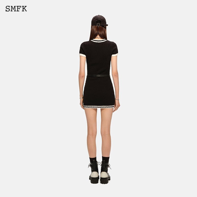 Vintage College Knit Skirt Black - SMFK Official