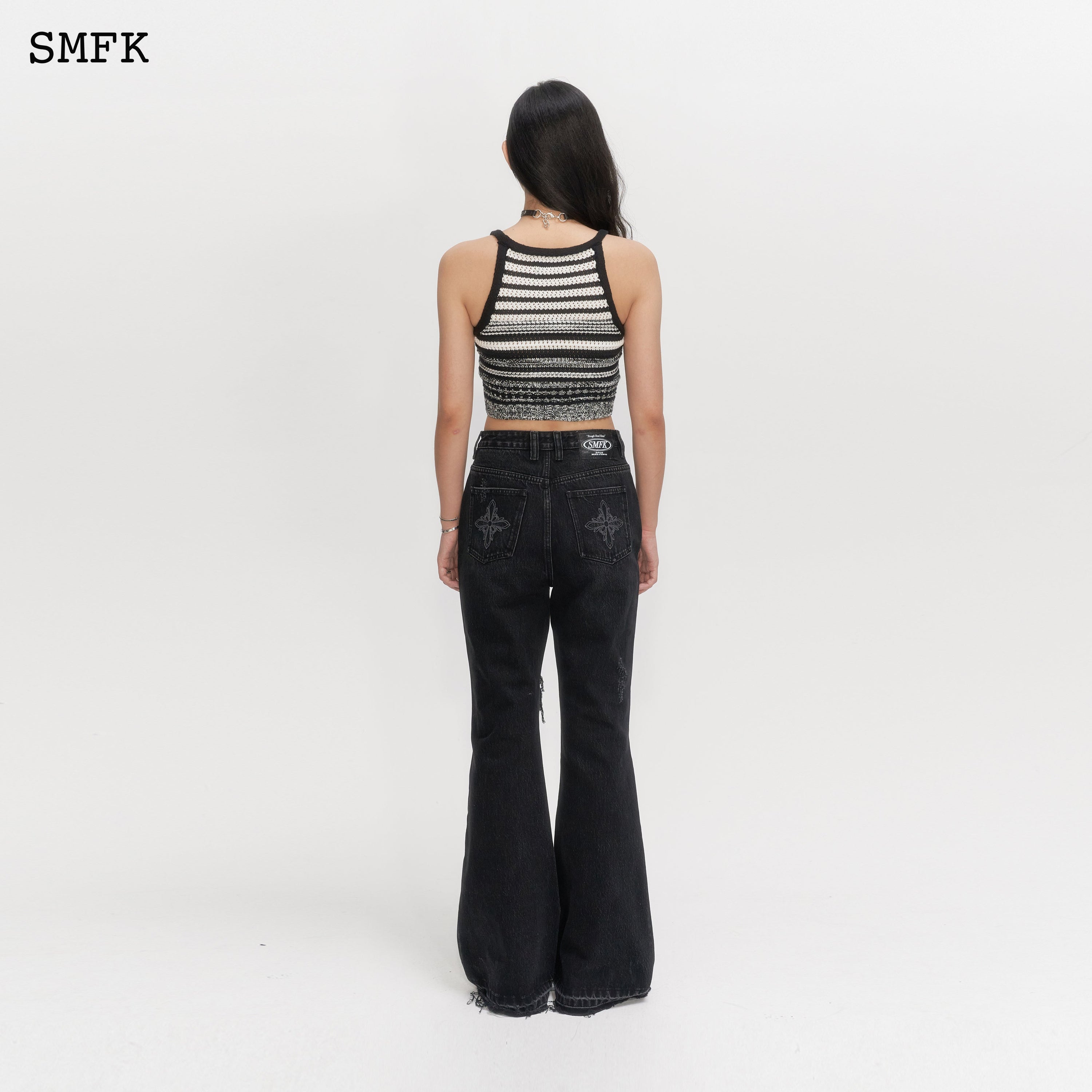 Wilderness Black And White Knitted Vest - SMFK Official