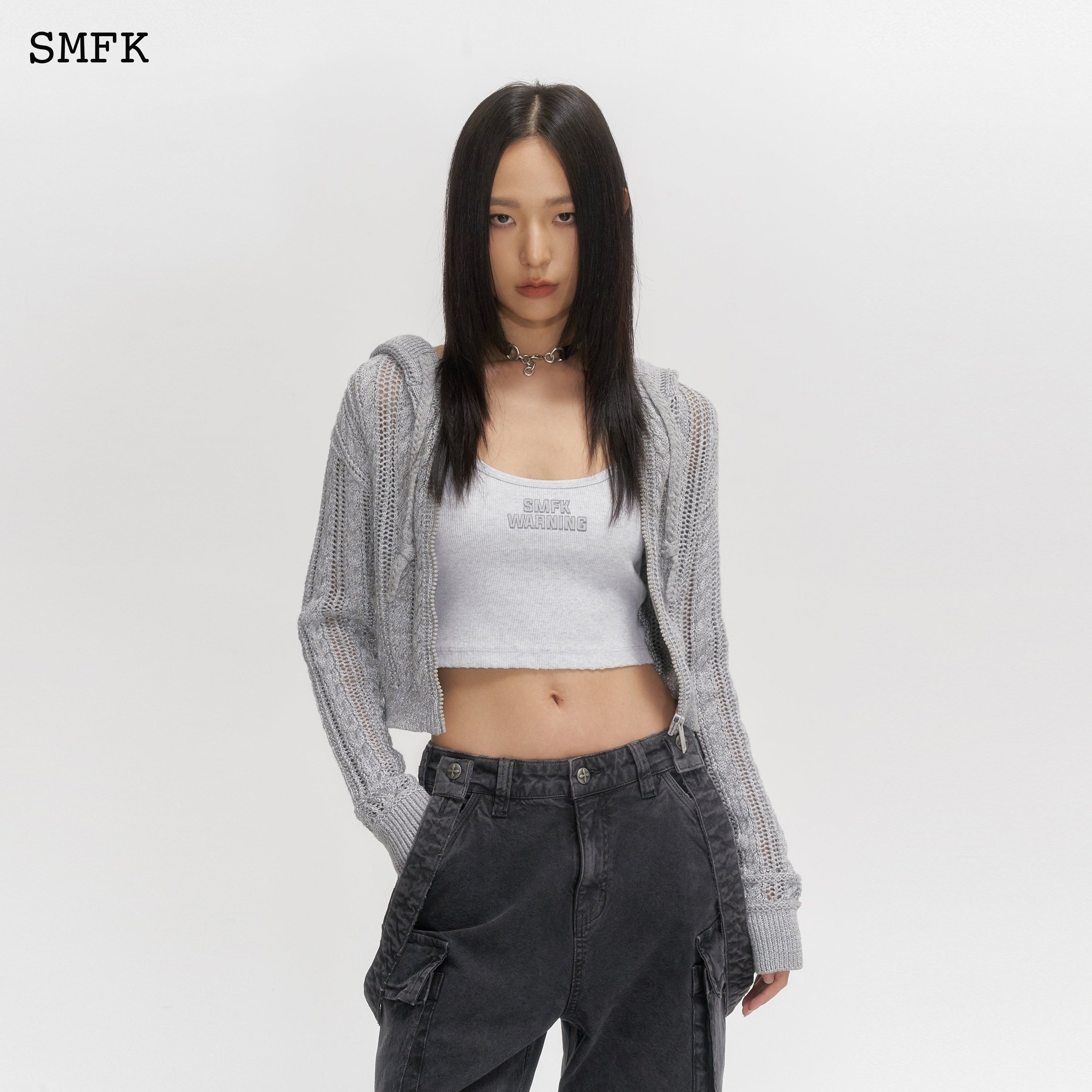 Wilderness Grey Starlight Knitted Hoodie - SMFK Official