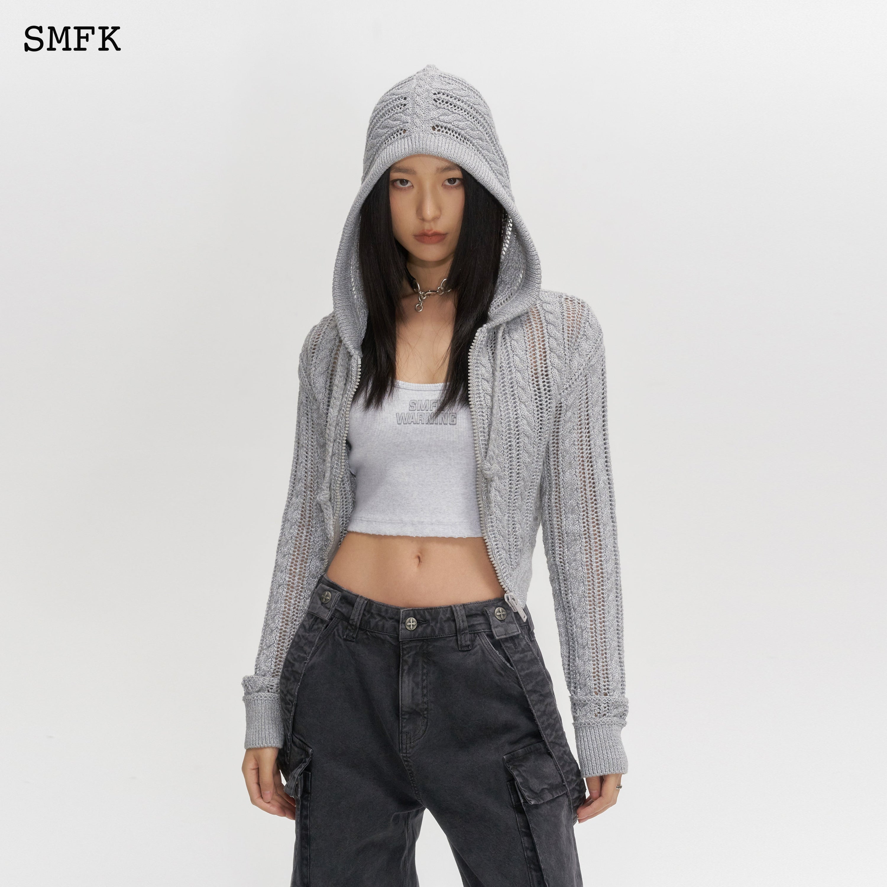 Wilderness Grey Starlight Knitted Hoodie - SMFK Official