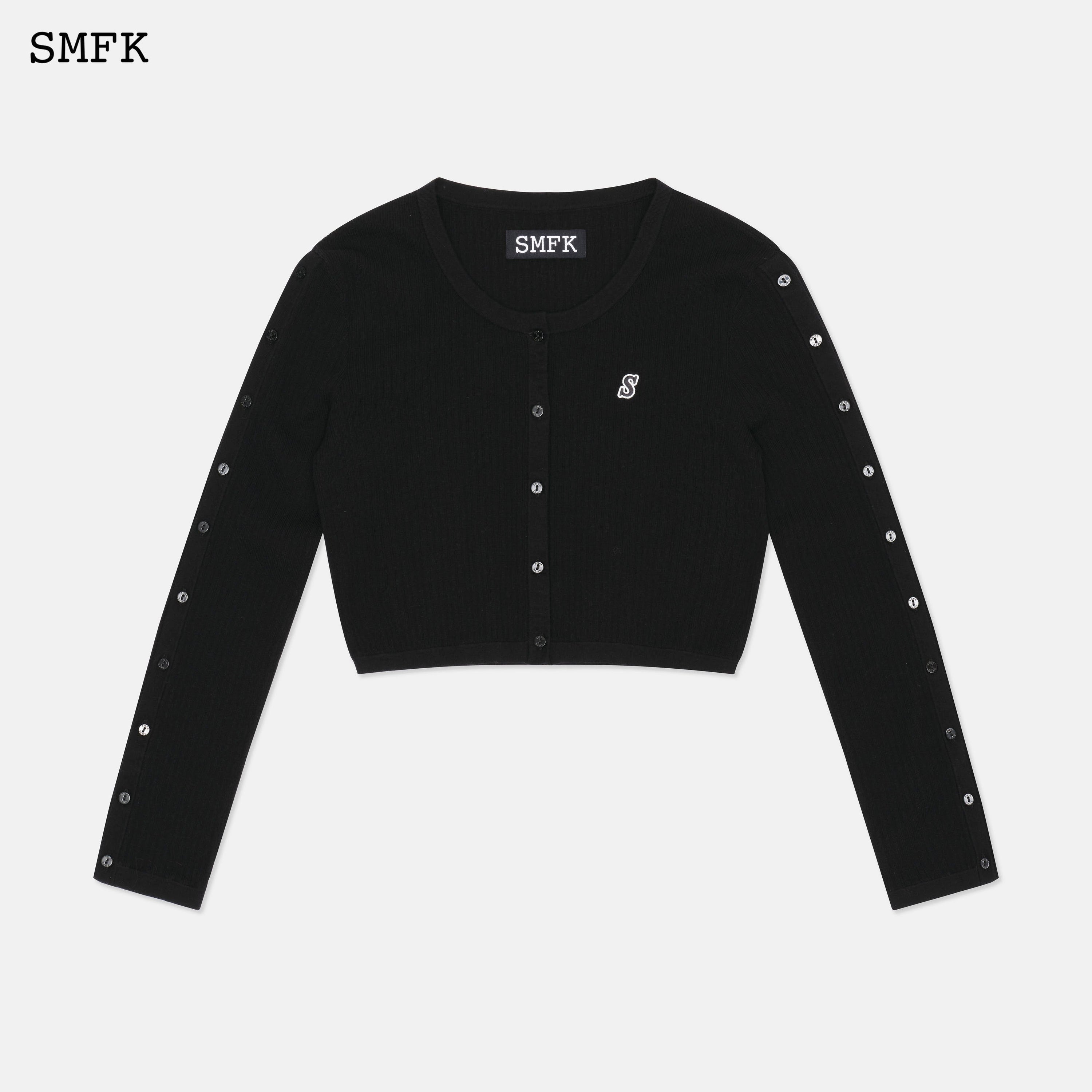 Wilderness Wandering Black Knitted Cardigan - SMFK Official