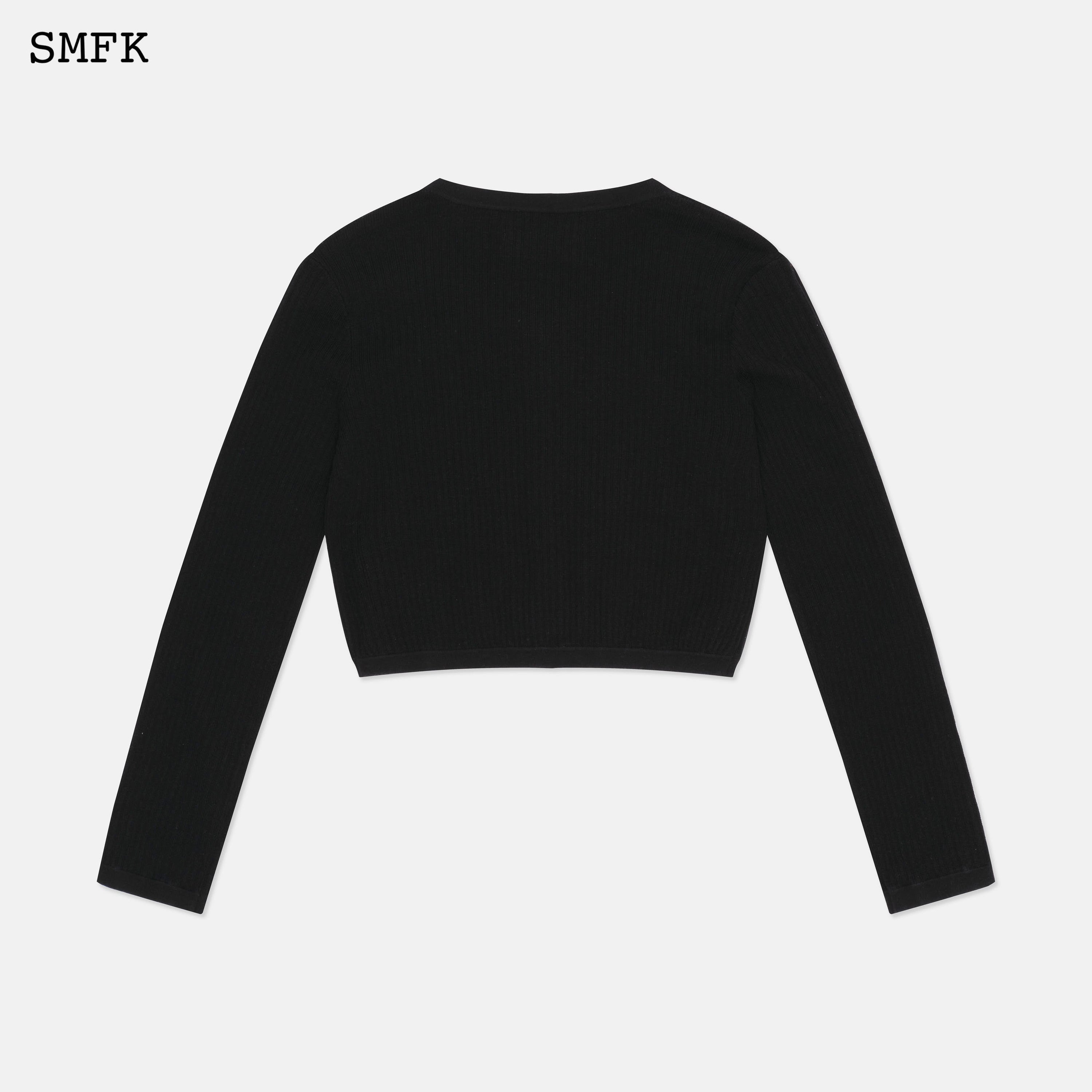 Wilderness Wandering Black Knitted Cardigan - SMFK Official