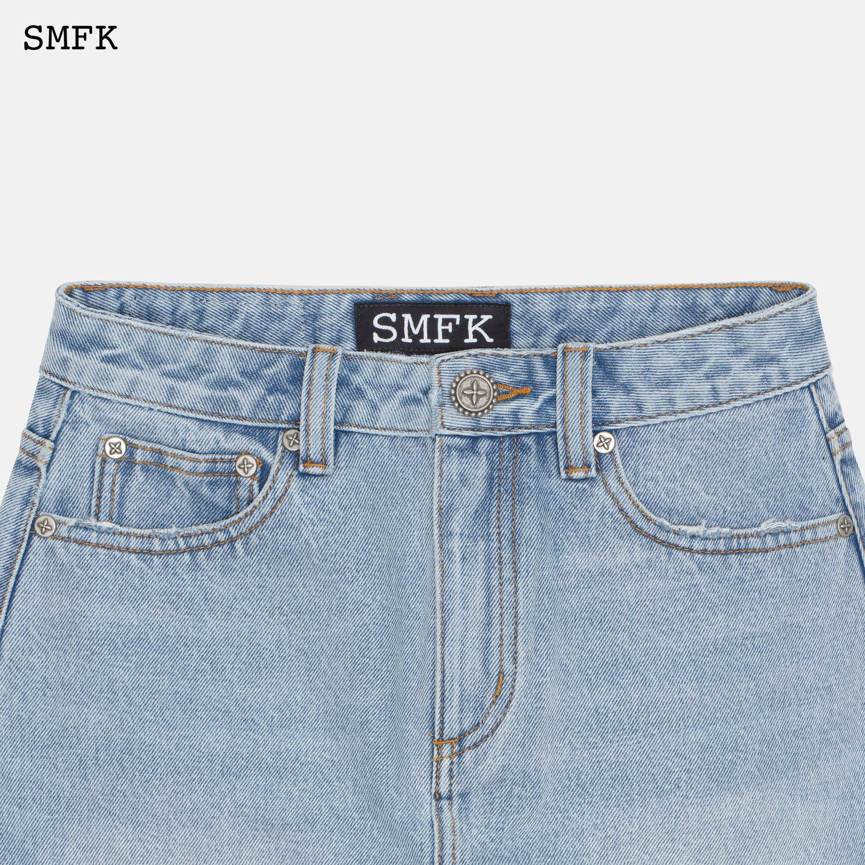 Wilderness Wandering Blue Jeans Short Skirt - SMFK Official