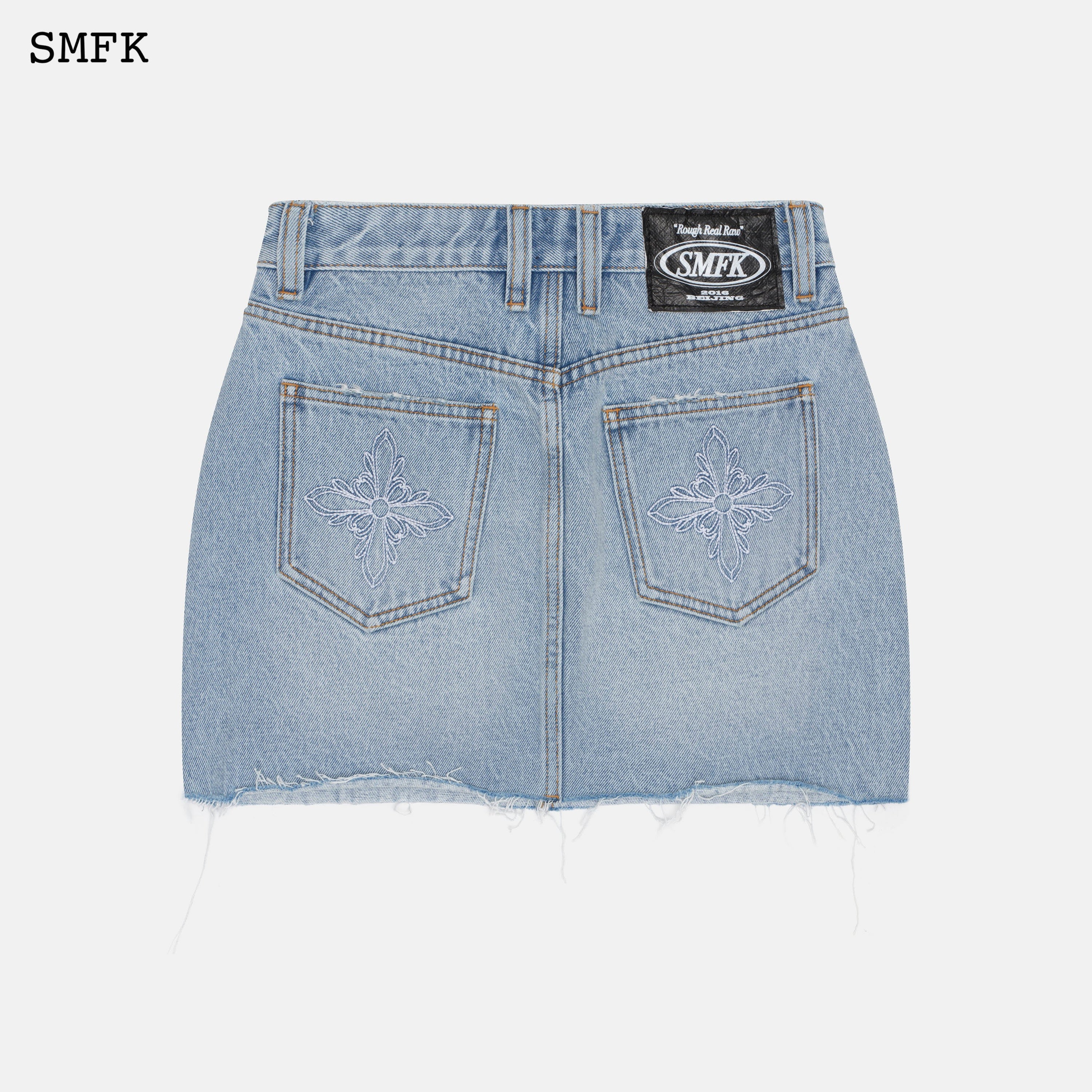 Wilderness Wandering Blue Jeans Short Skirt - SMFK Official