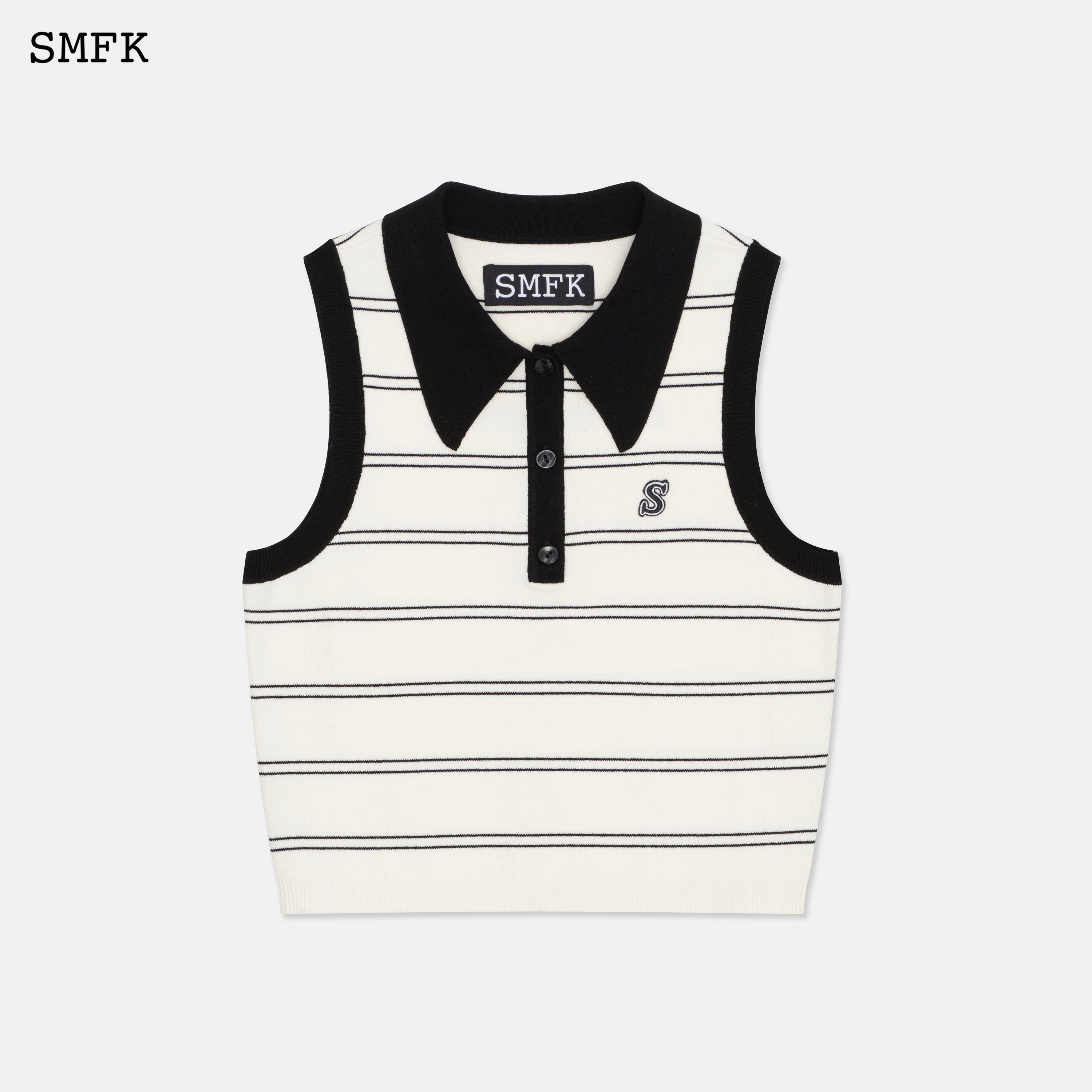 Wilderness White Stripe Polo Vest - SMFK Official