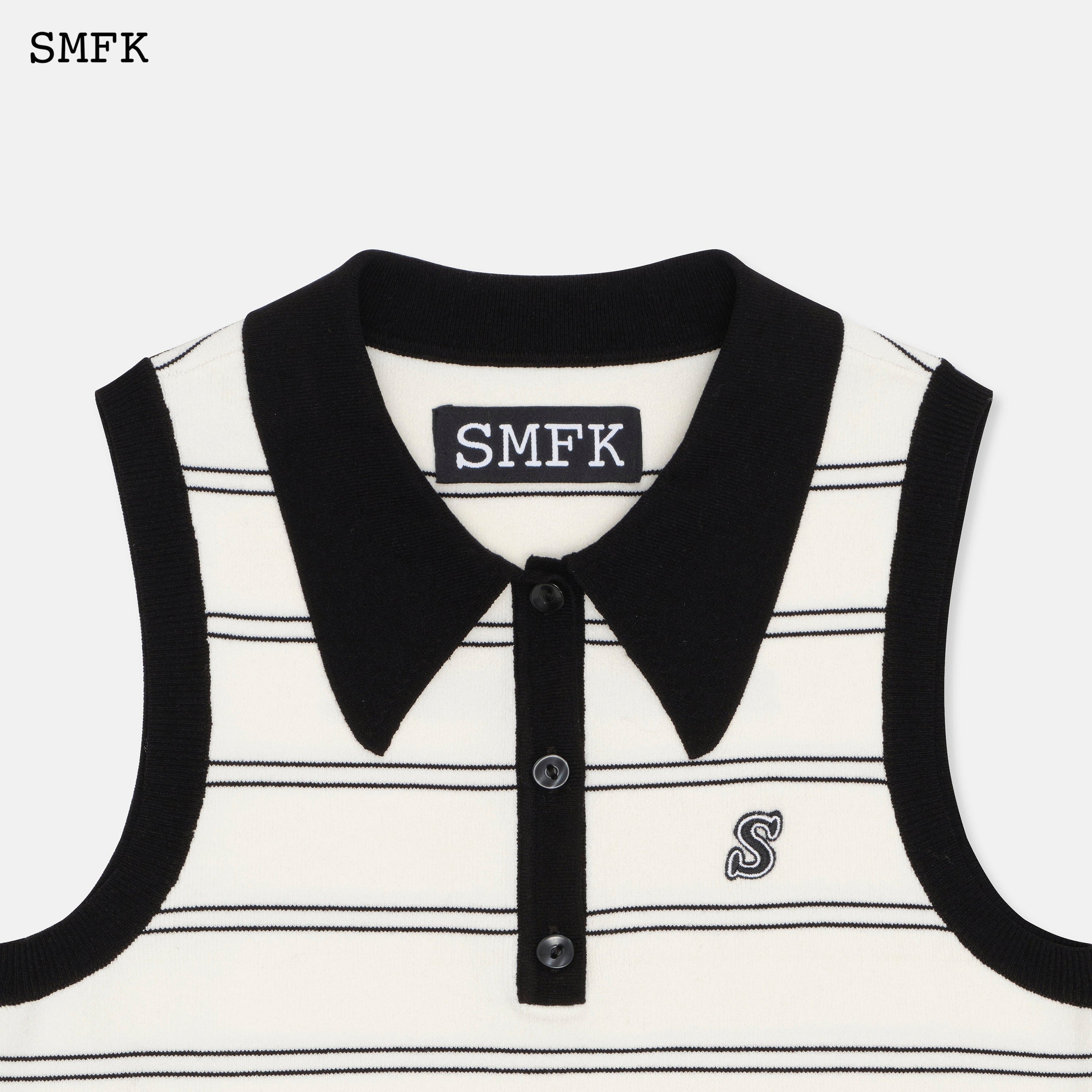 Wilderness White Stripe Polo Vest - SMFK Official