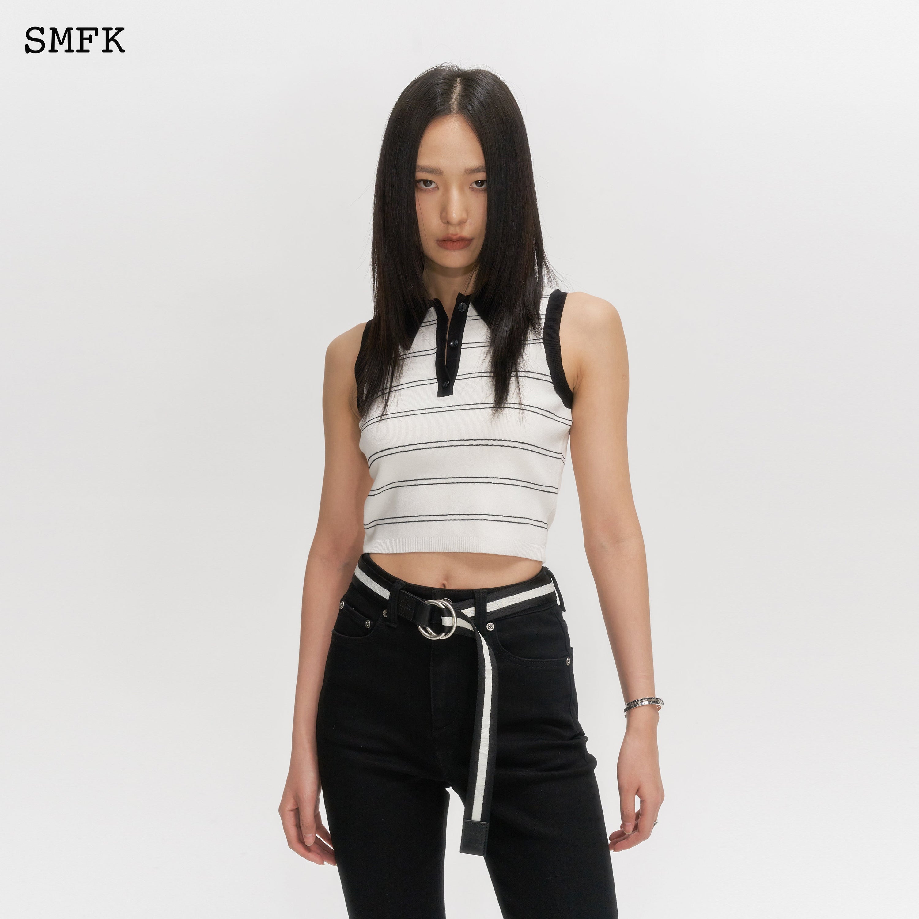 Wilderness White Stripe Polo Vest - SMFK Official