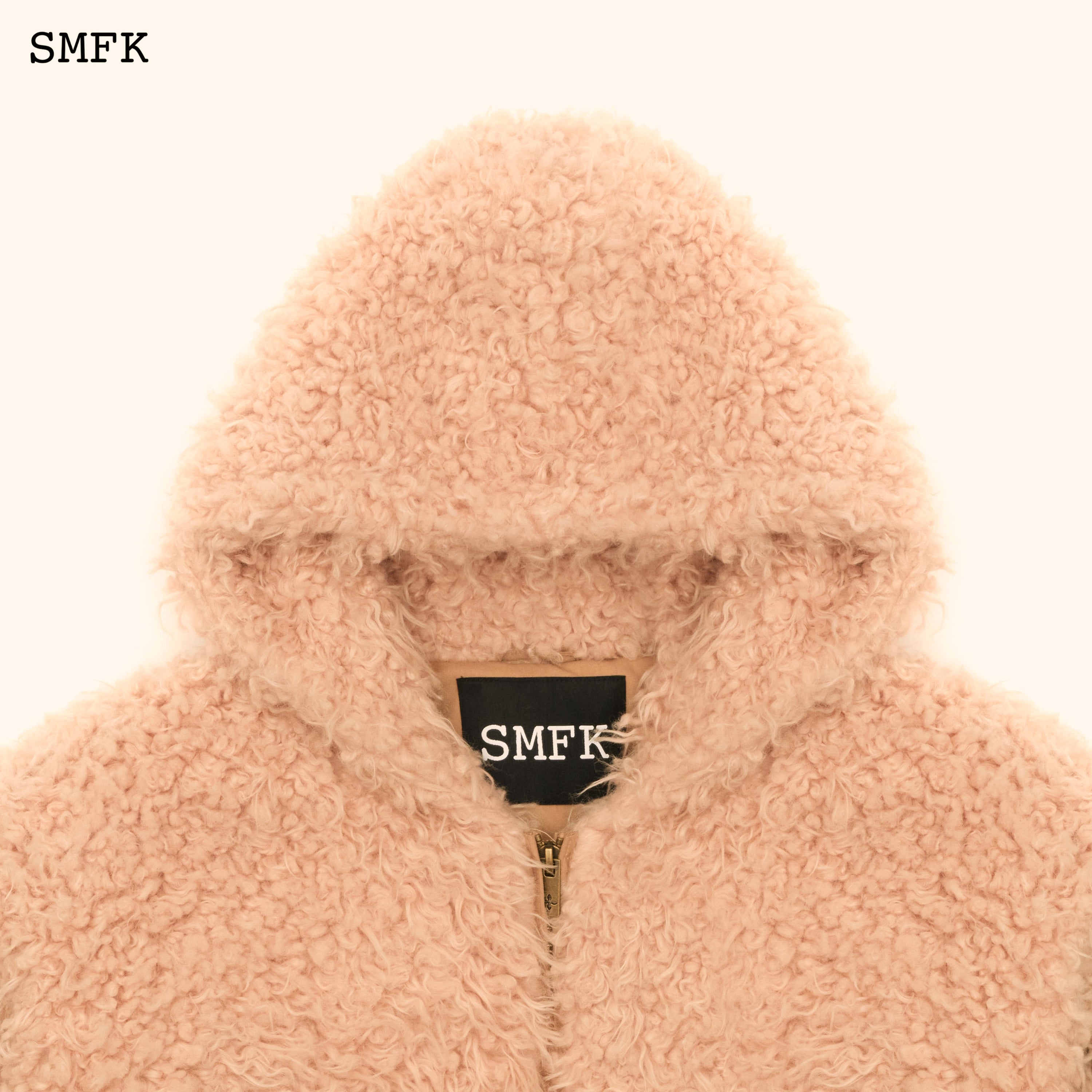 WildWorld Adventure Outdoor Faux Fur Hoodie In Cream - SMFK Official