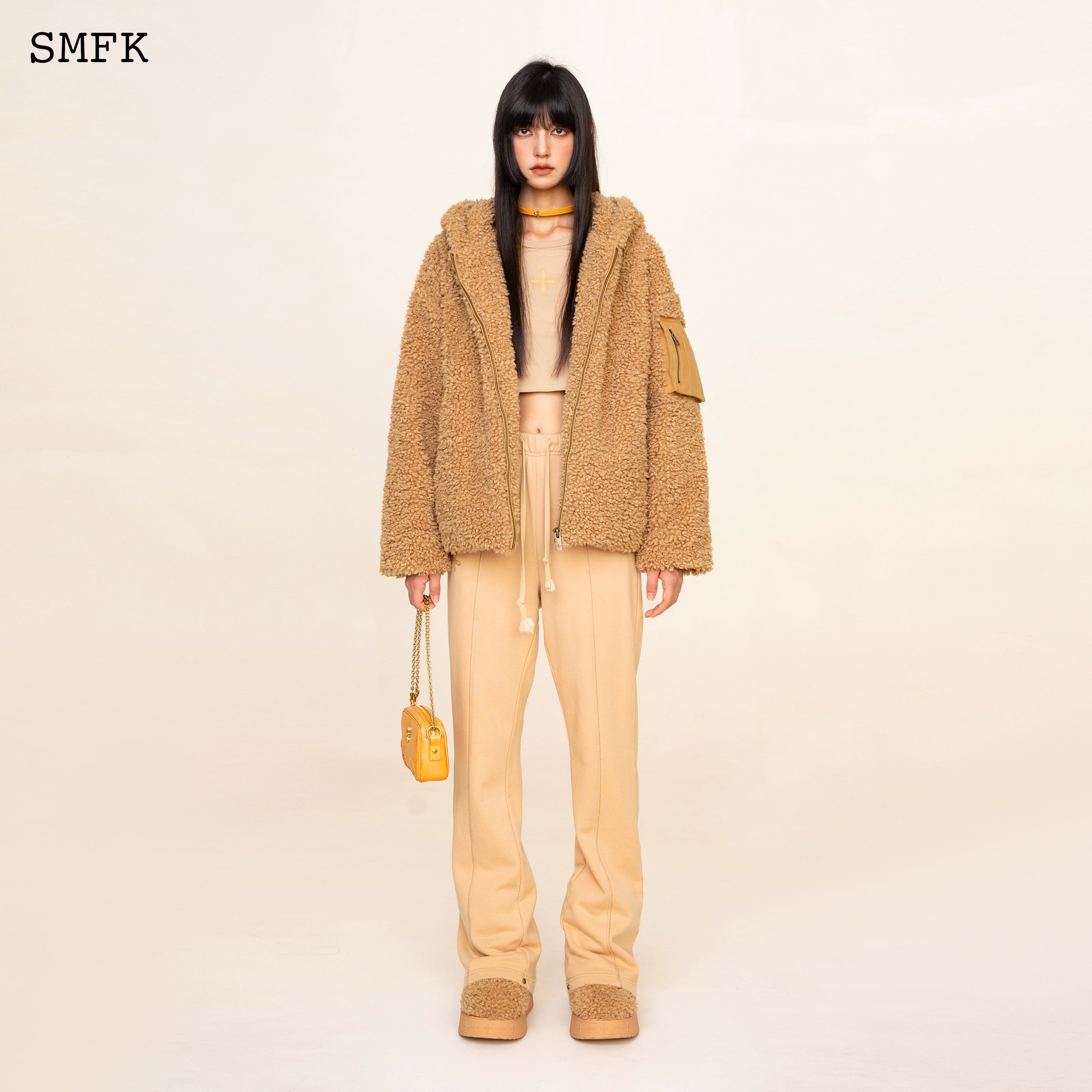 WildWorld Adventure Outdoor Faux Fur Hoodie In Wheat – SMFK Official