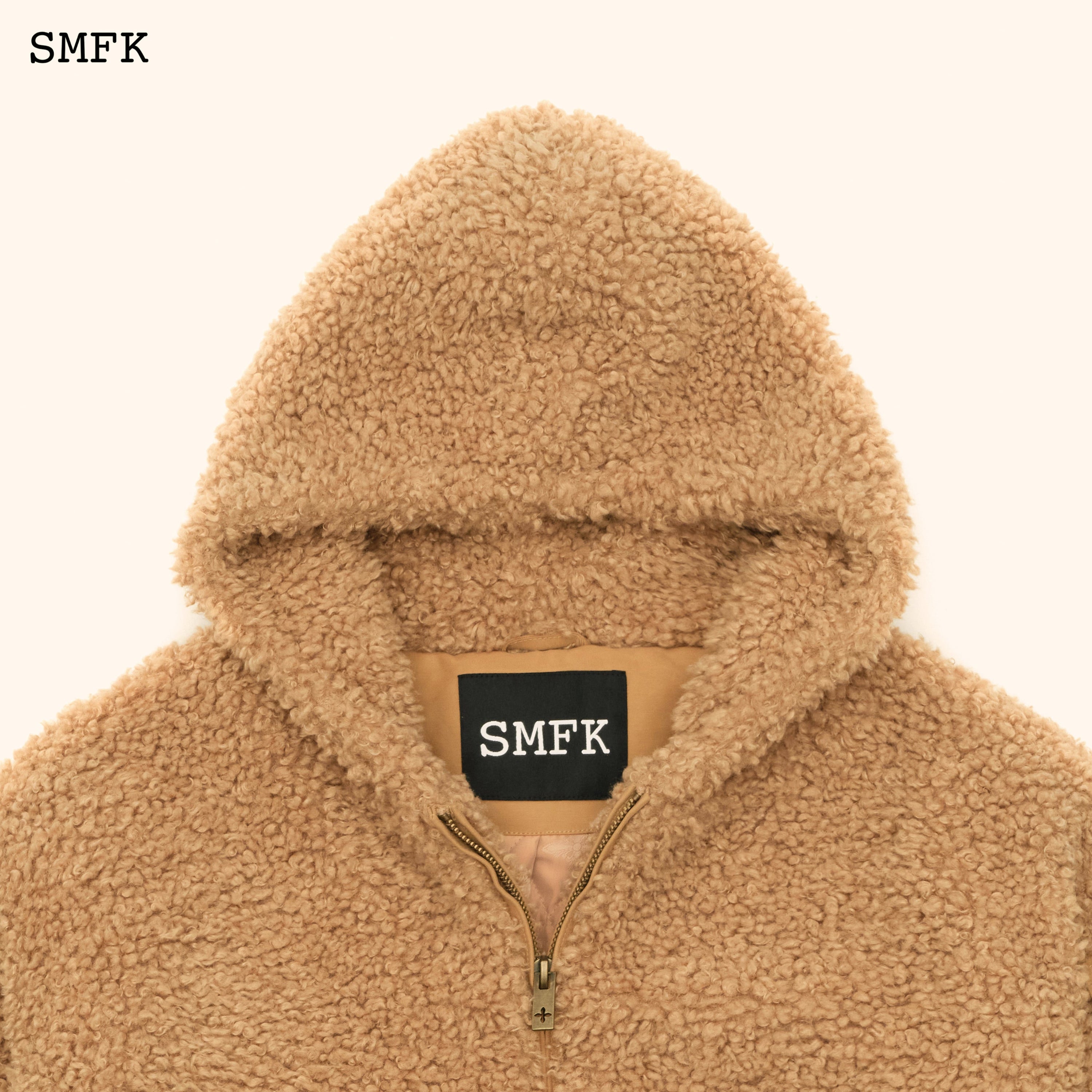 WildWorld Adventure Outdoor Faux Fur Hoodie In Wheat - SMFK Official