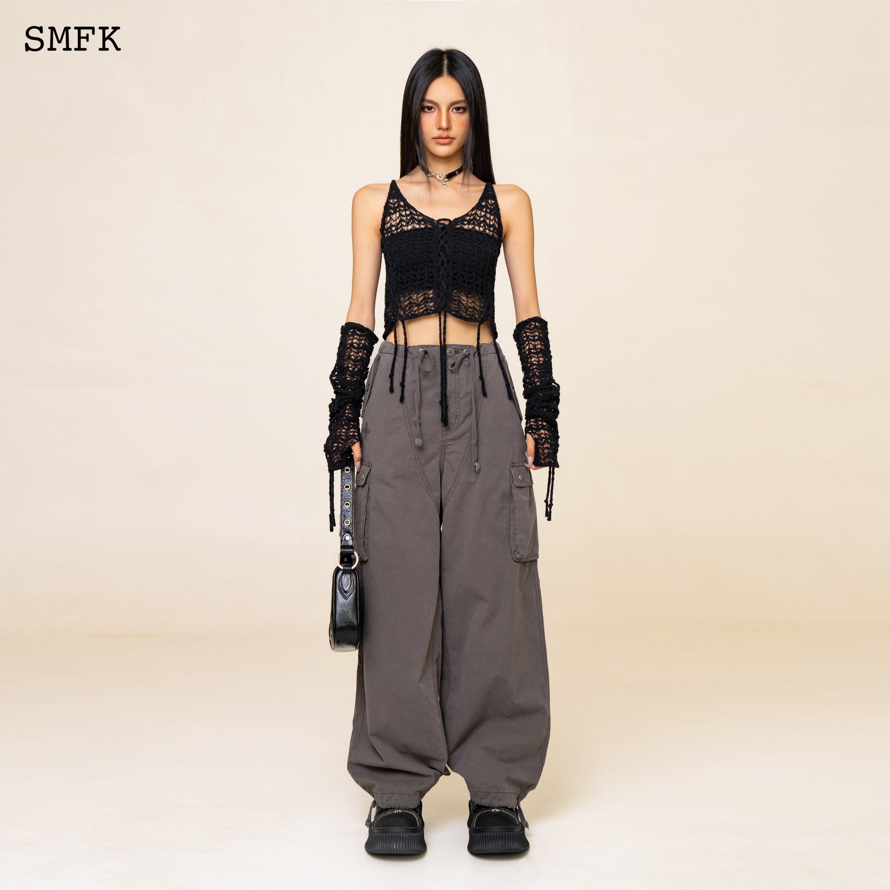 WildWorld Black Jellyfish Weaved Top Set - SMFK Official