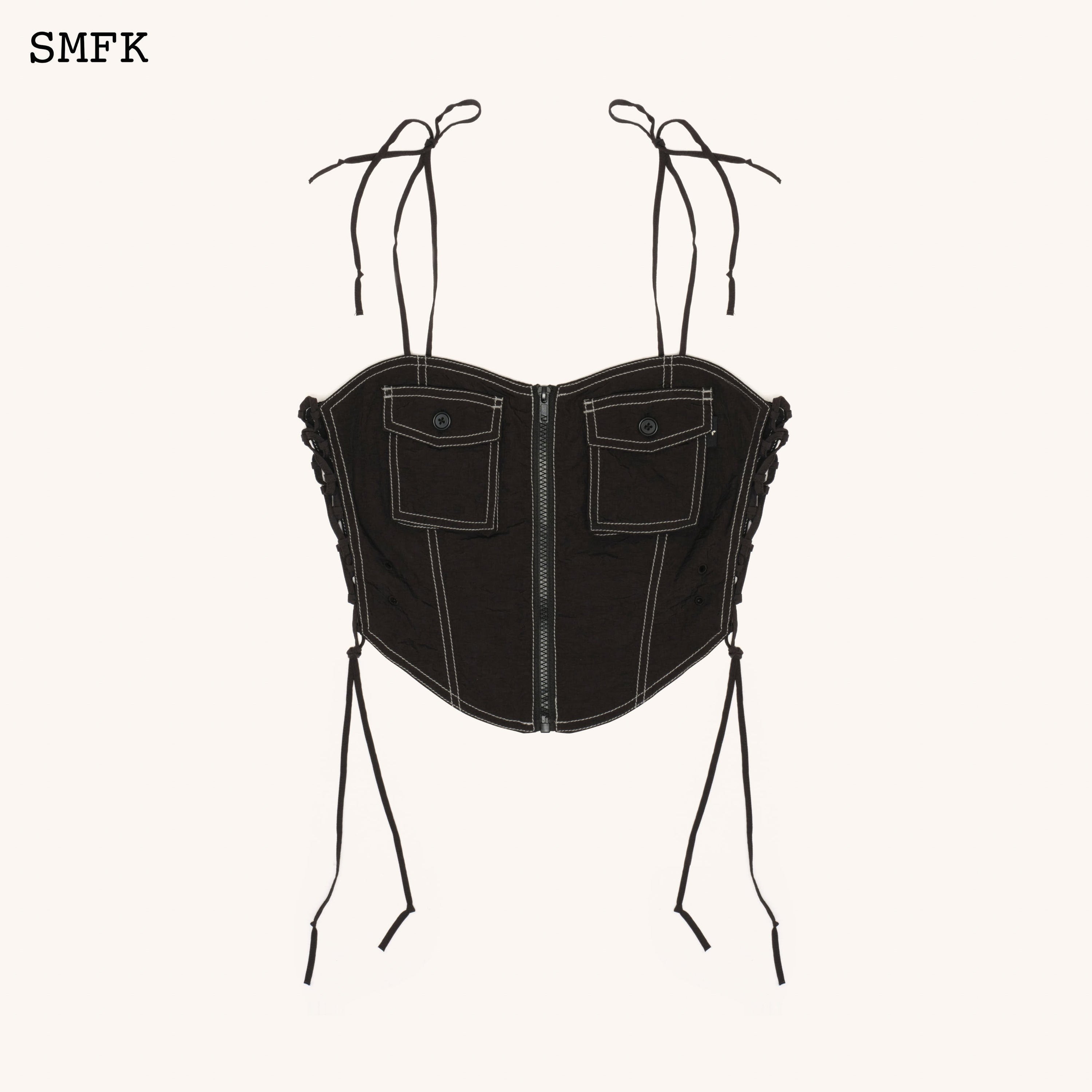 WildWorld Black Stray Paratrooper Corset Tube Top - SMFK Official