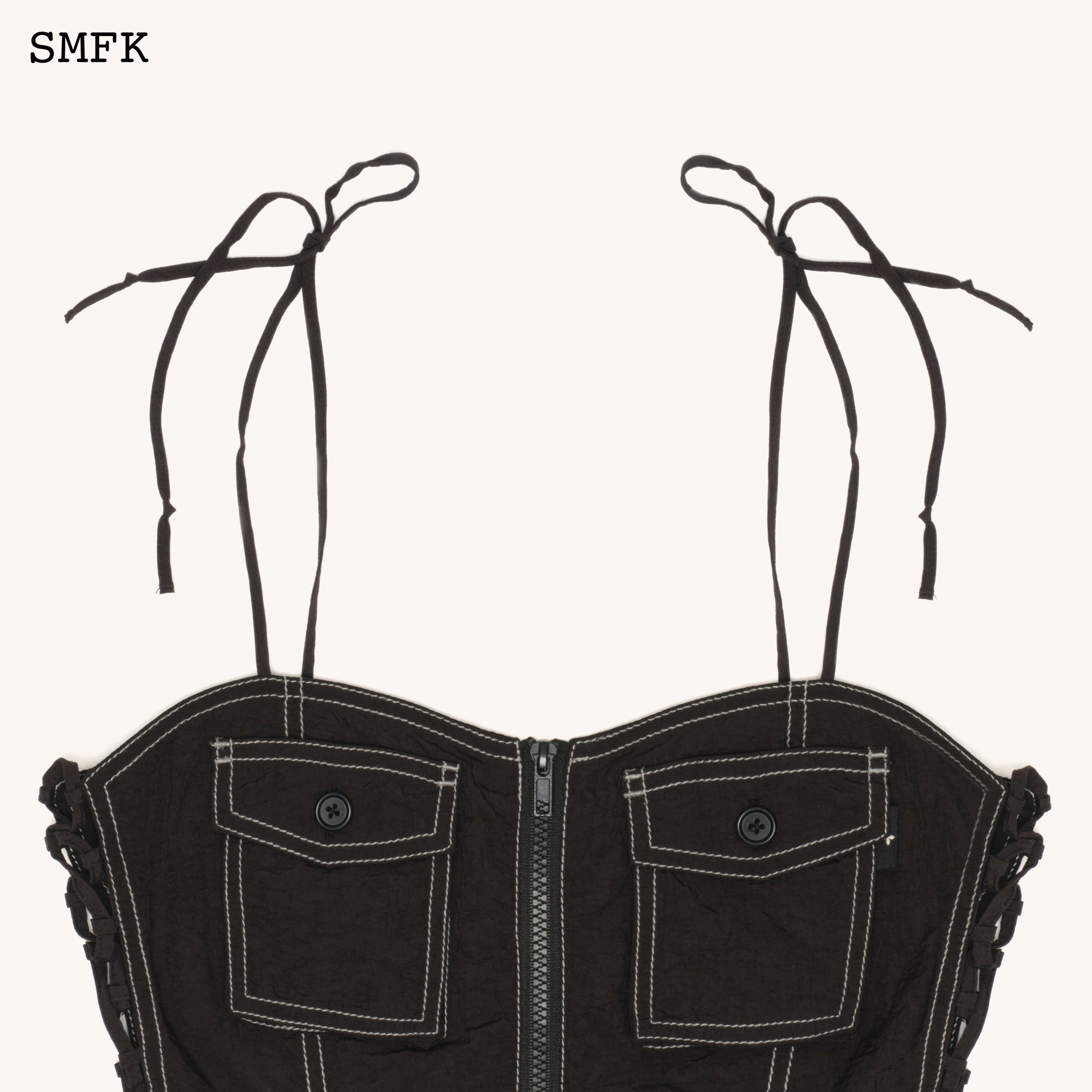 WildWorld Black Stray Paratrooper Corset Tube Top - SMFK Official