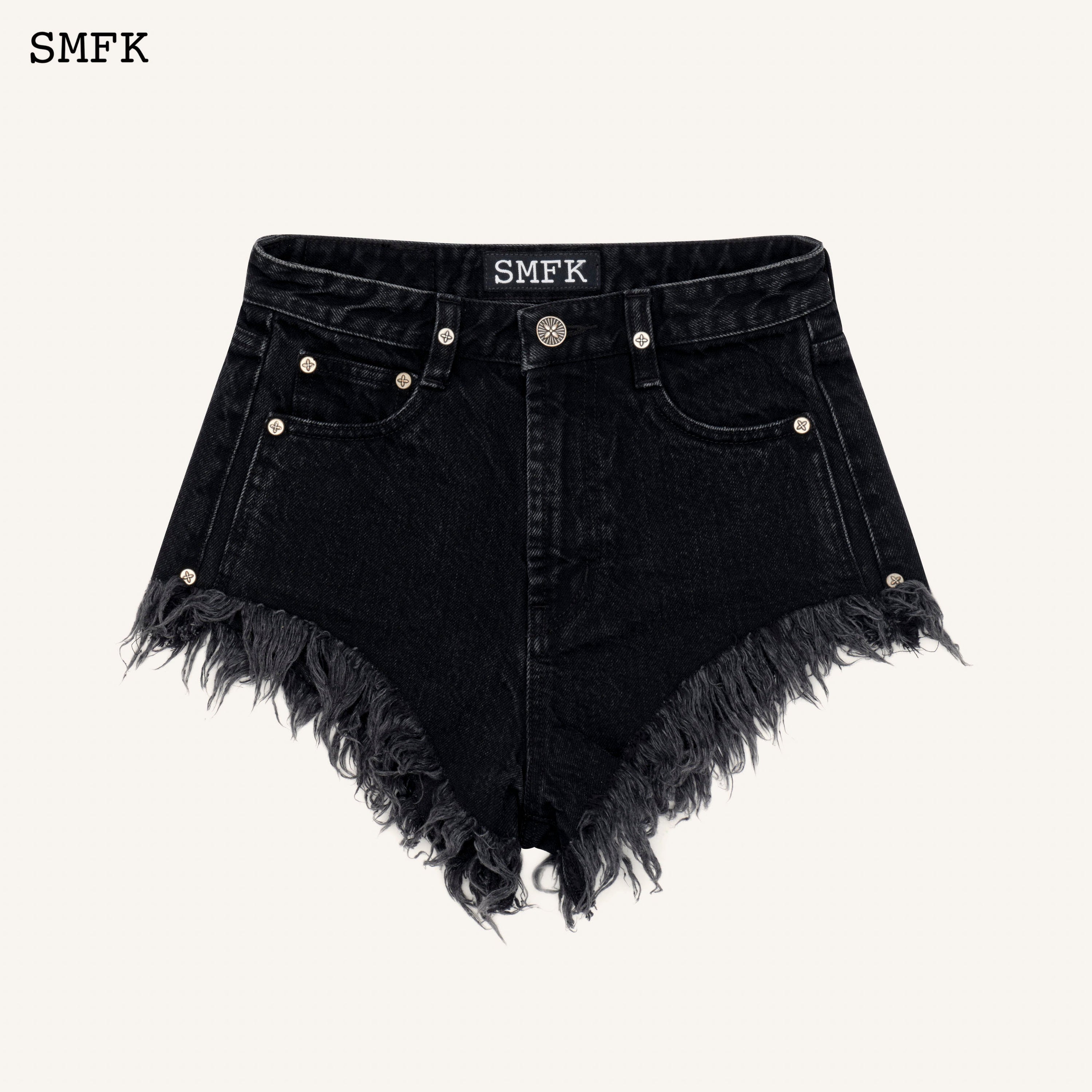 WildWorld Black Stray Shorts Jeans - SMFK Official