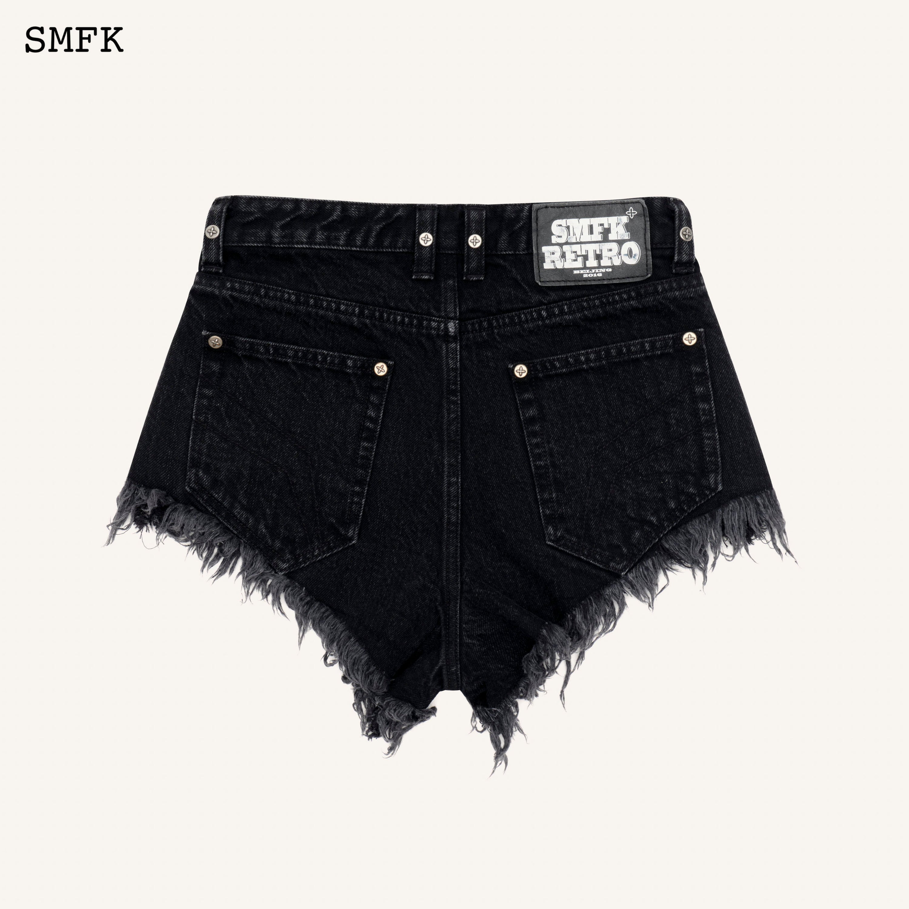 WildWorld Black Stray Shorts Jeans - SMFK Official