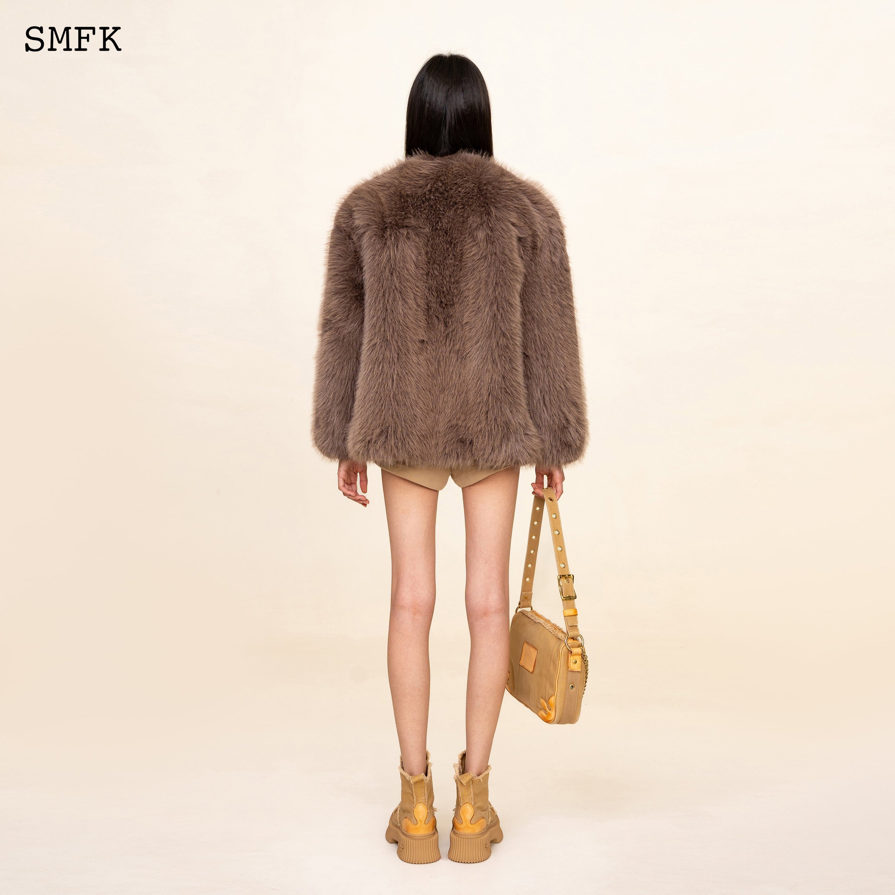 WildWorld Classic Faux Fur Jacket In Purple - SMFK Official