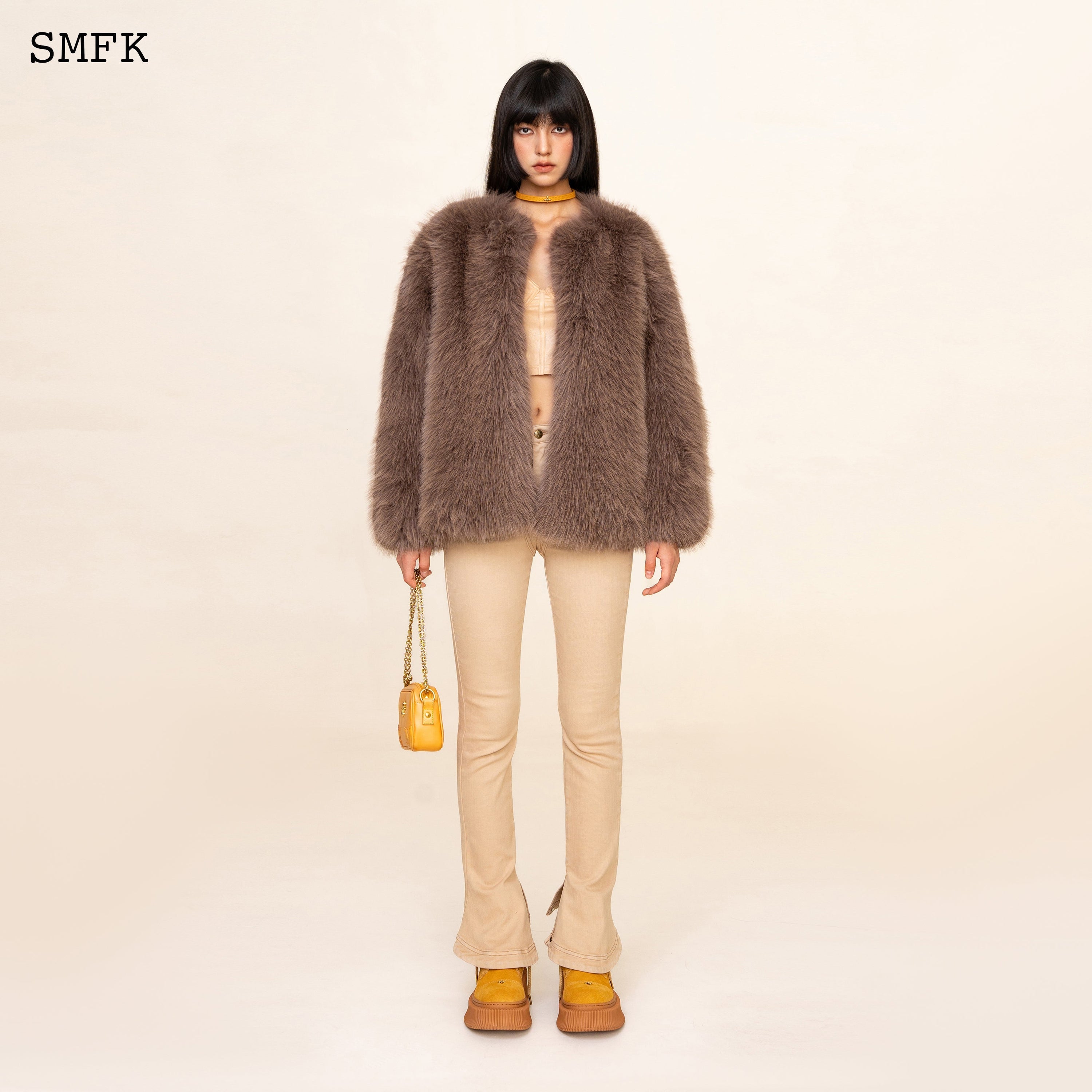 WildWorld Classic Faux Fur Jacket In Purple - SMFK Official