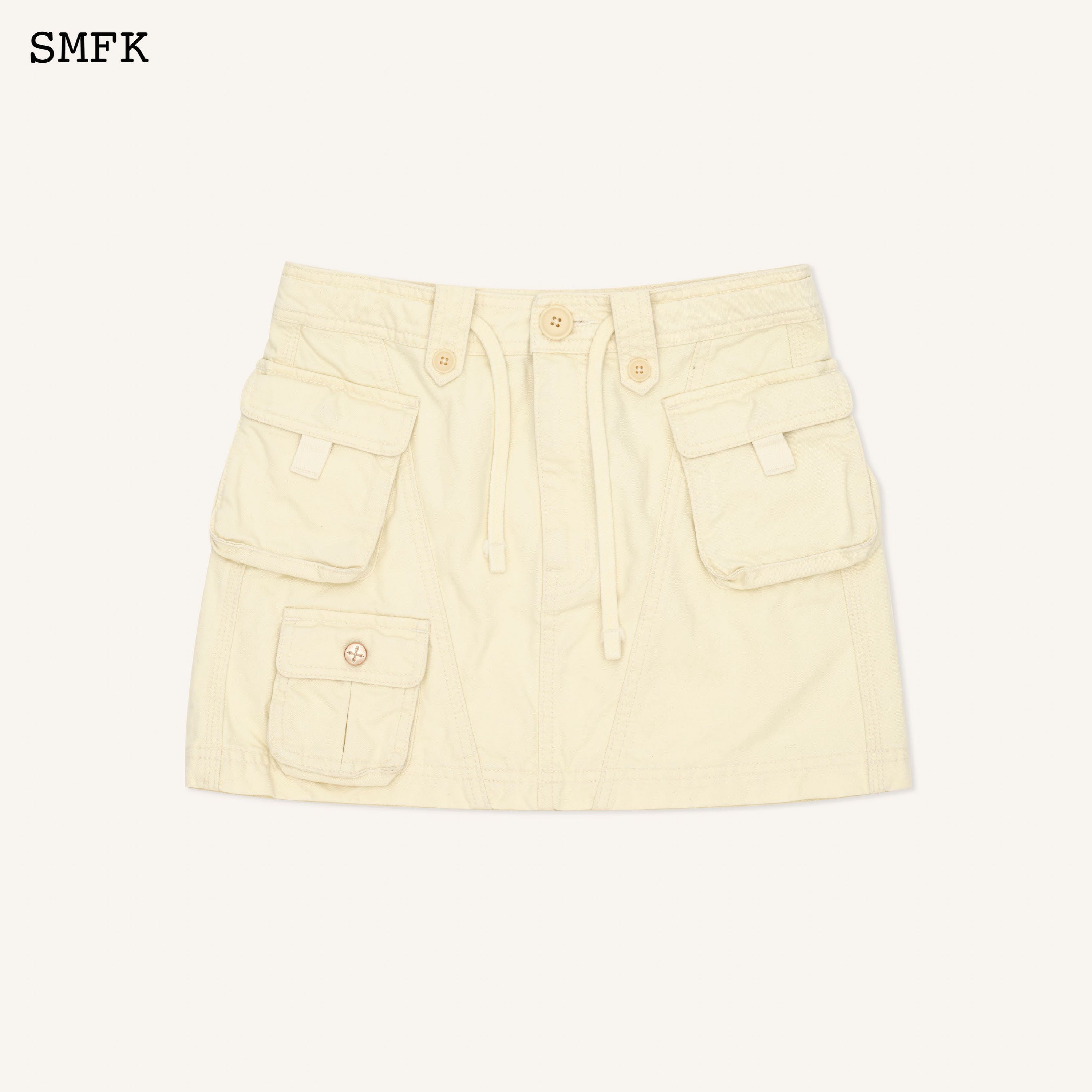 WildWorld Cream Stray Mini Skirt - SMFK Official