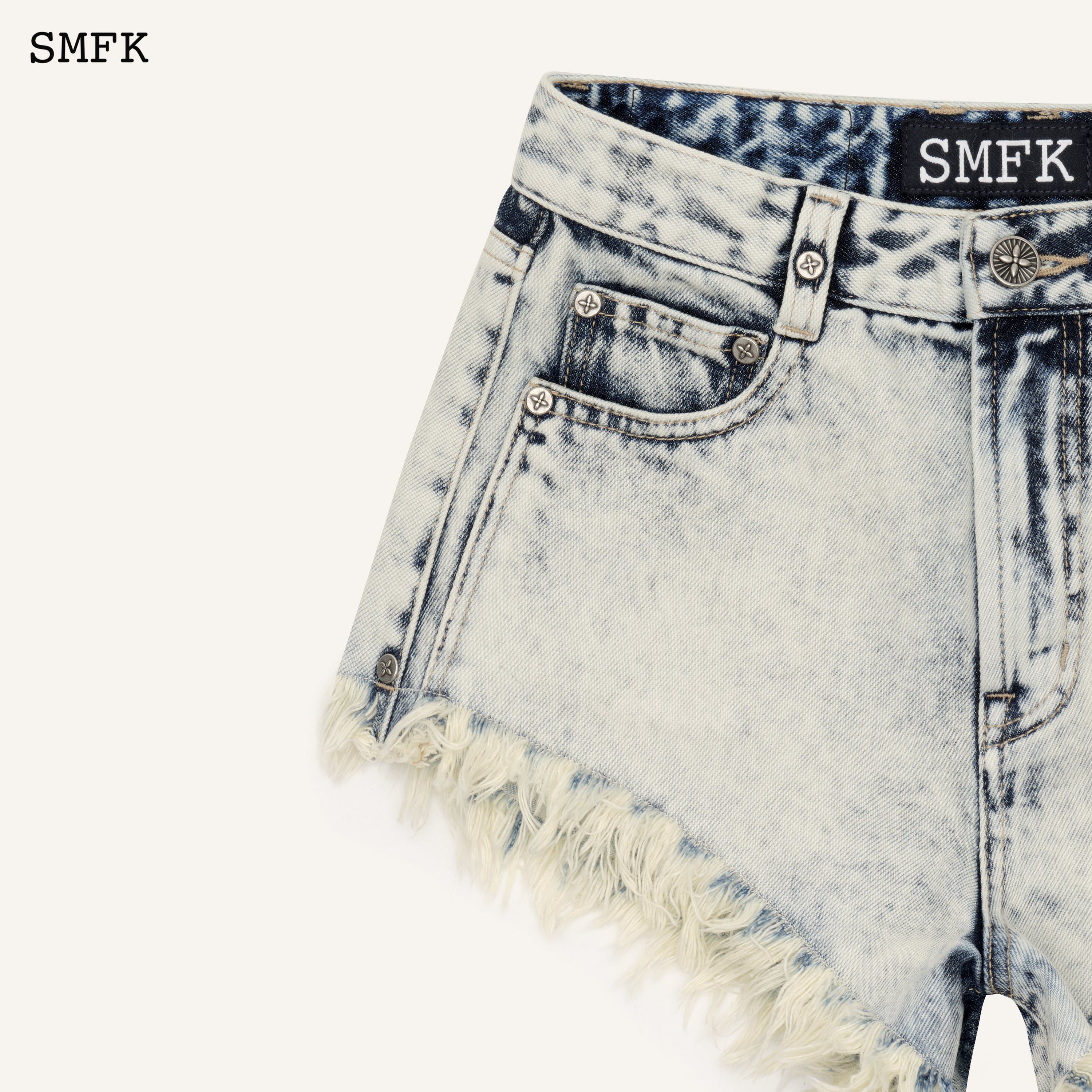 WIldWorld Cream Stray Shorts Jeans - SMFK Official