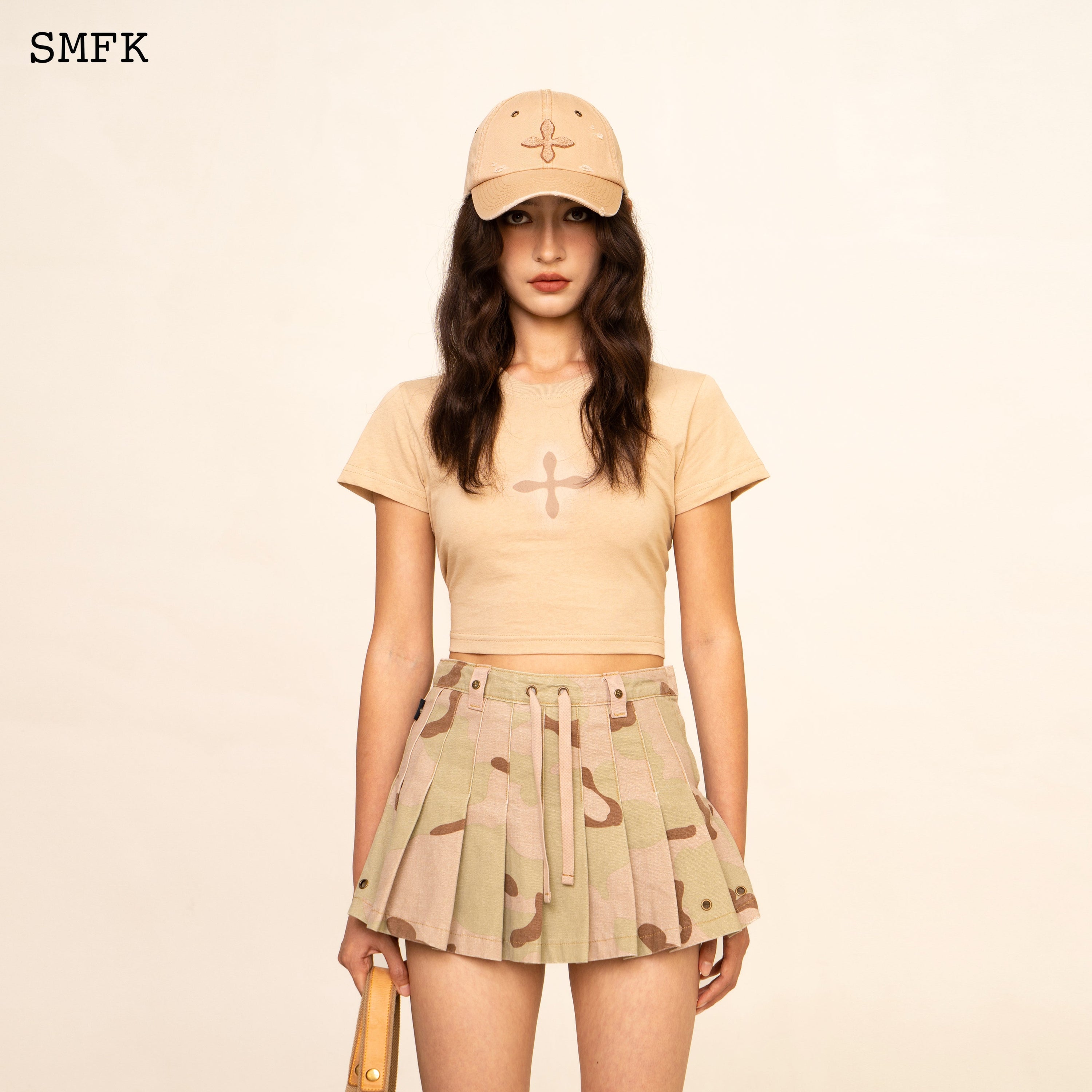 WildWorld Desert Camouflage Pleated Mini Skirt - SMFK Official