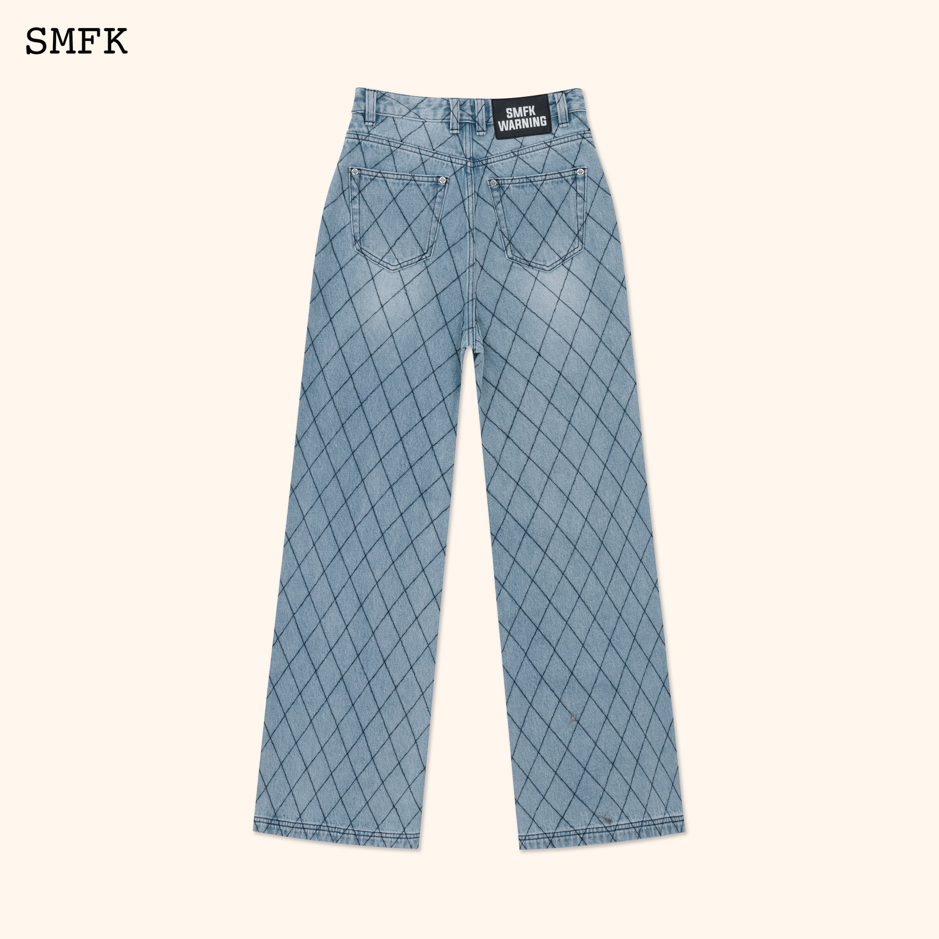 WildWorld Fence Loose Blue Denim Jeans - SMFK Official