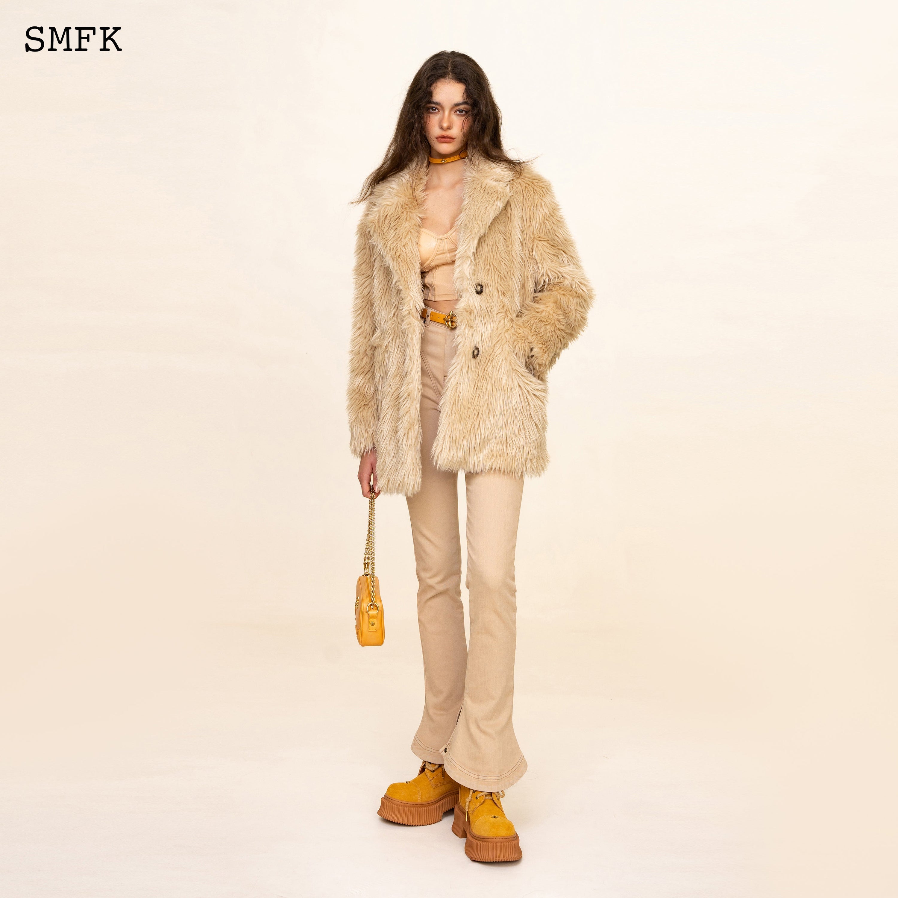 WildWorld Grassland Wool Jacket In Wheat - SMFK Official