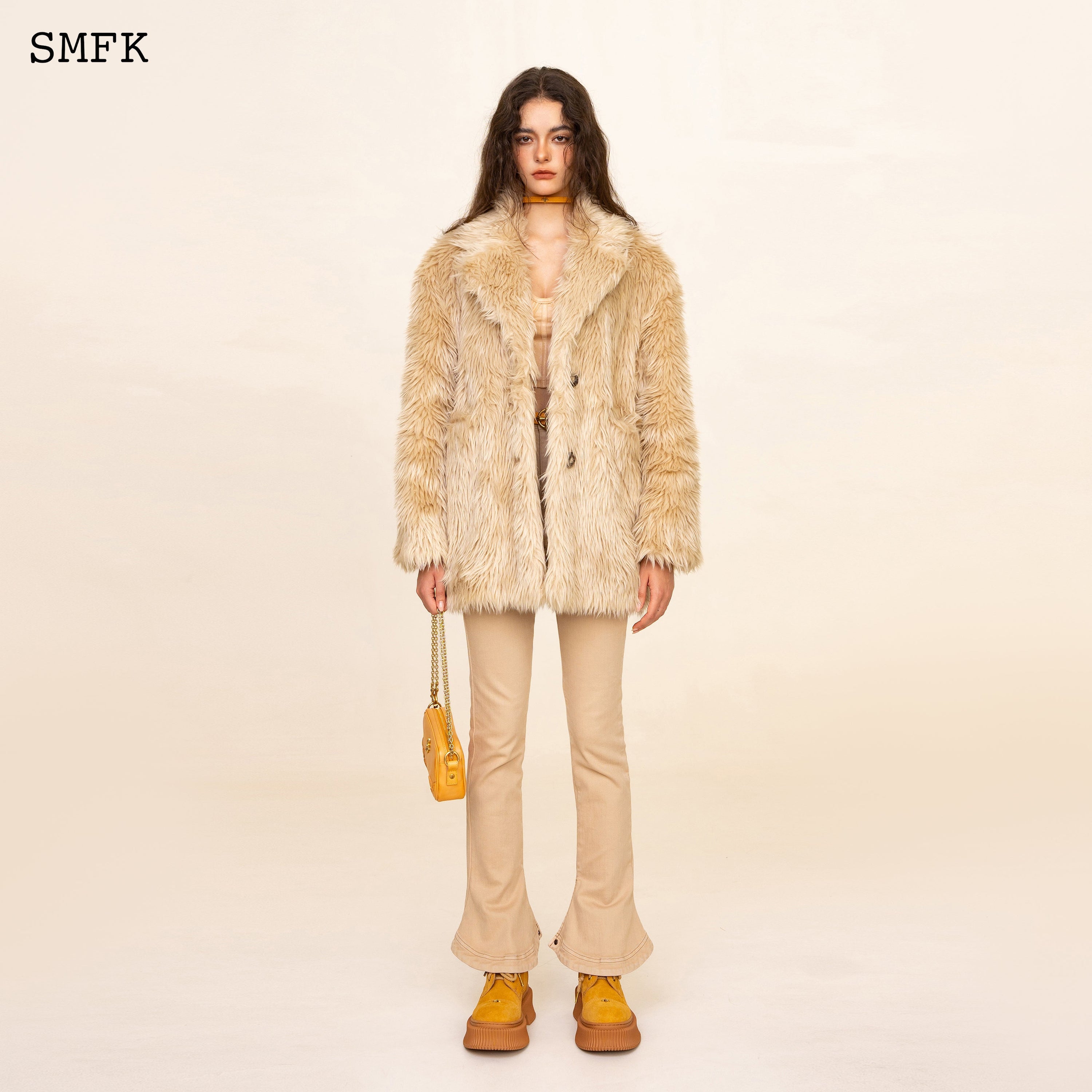 WildWorld Grassland Wool Jacket In Wheat - SMFK Official