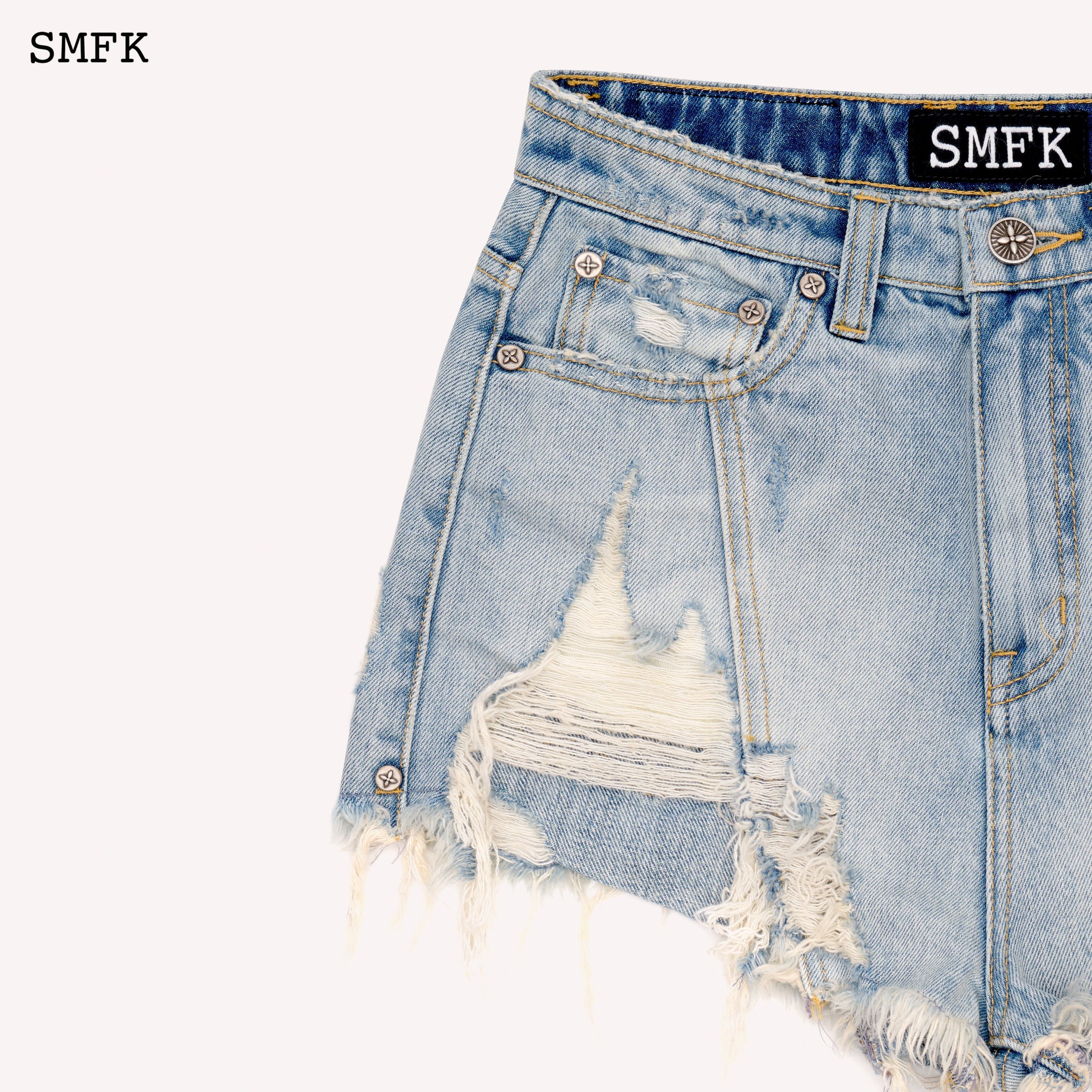 WIldWorld Ice Blue Burning Short Jeans - SMFK Official