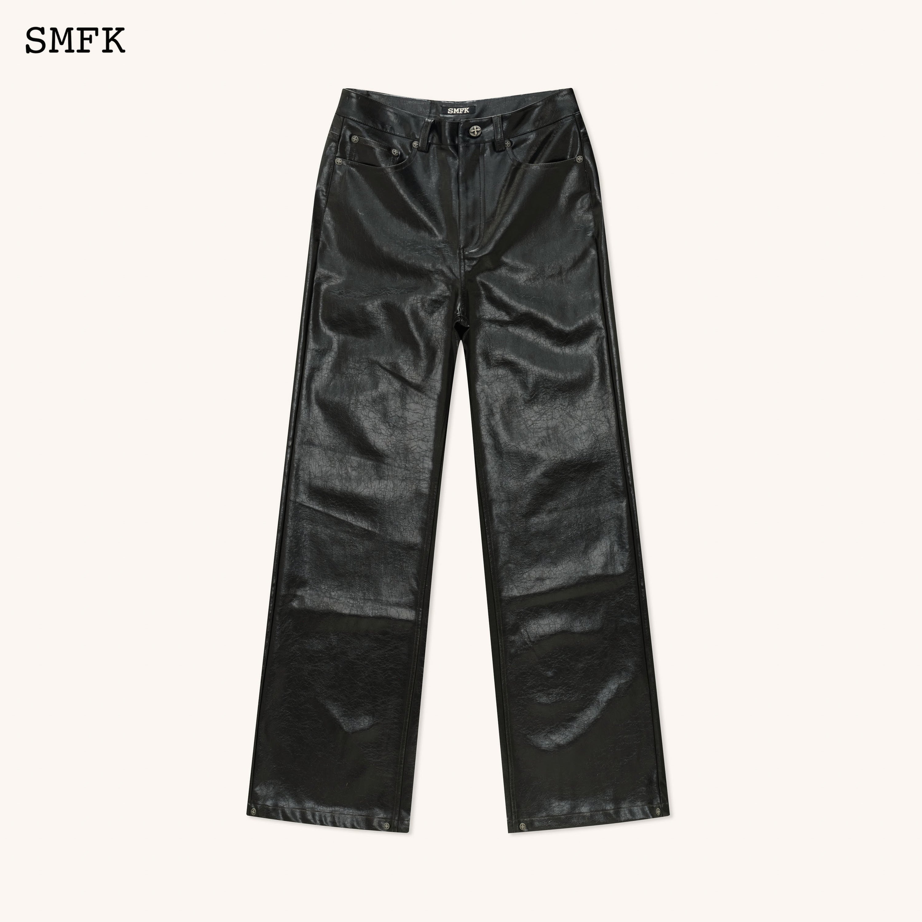 WildWorld Loose Leather Trousers - SMFK Official