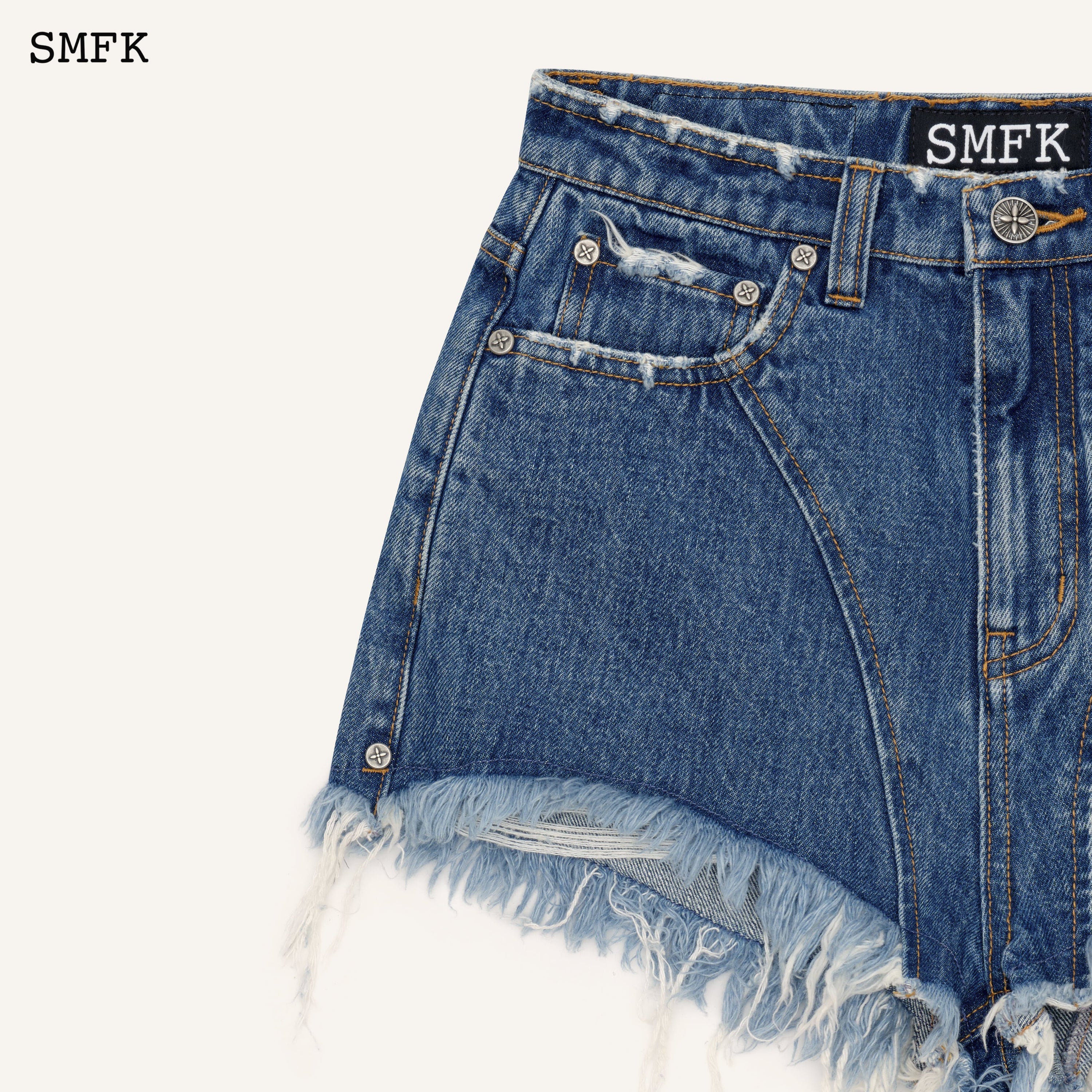 WIldWorld Ocean Blue Cowboy Short Jeans - SMFK Official