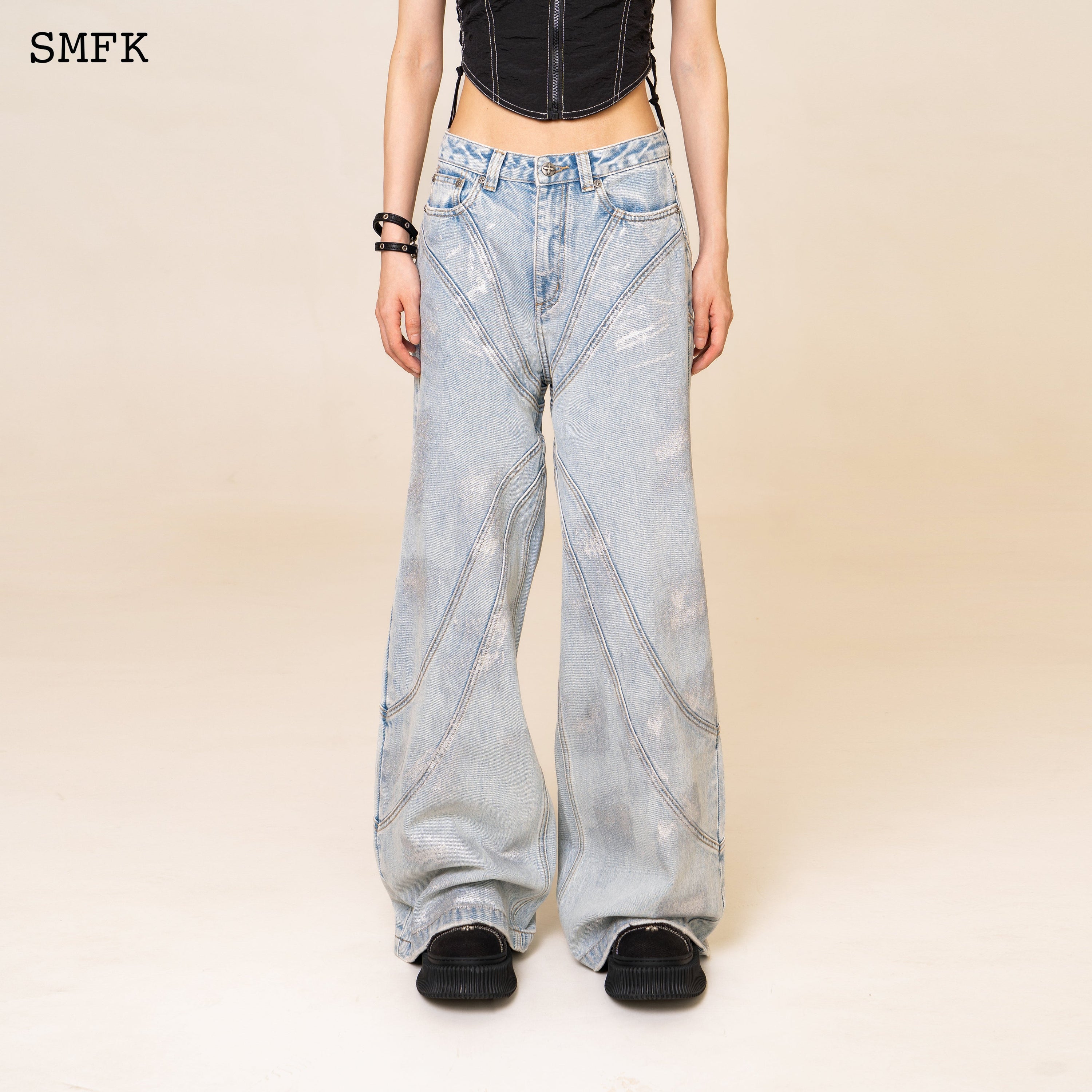 WildWorld Pheonix Loose Jeans Ocean Blue - SMFK Official