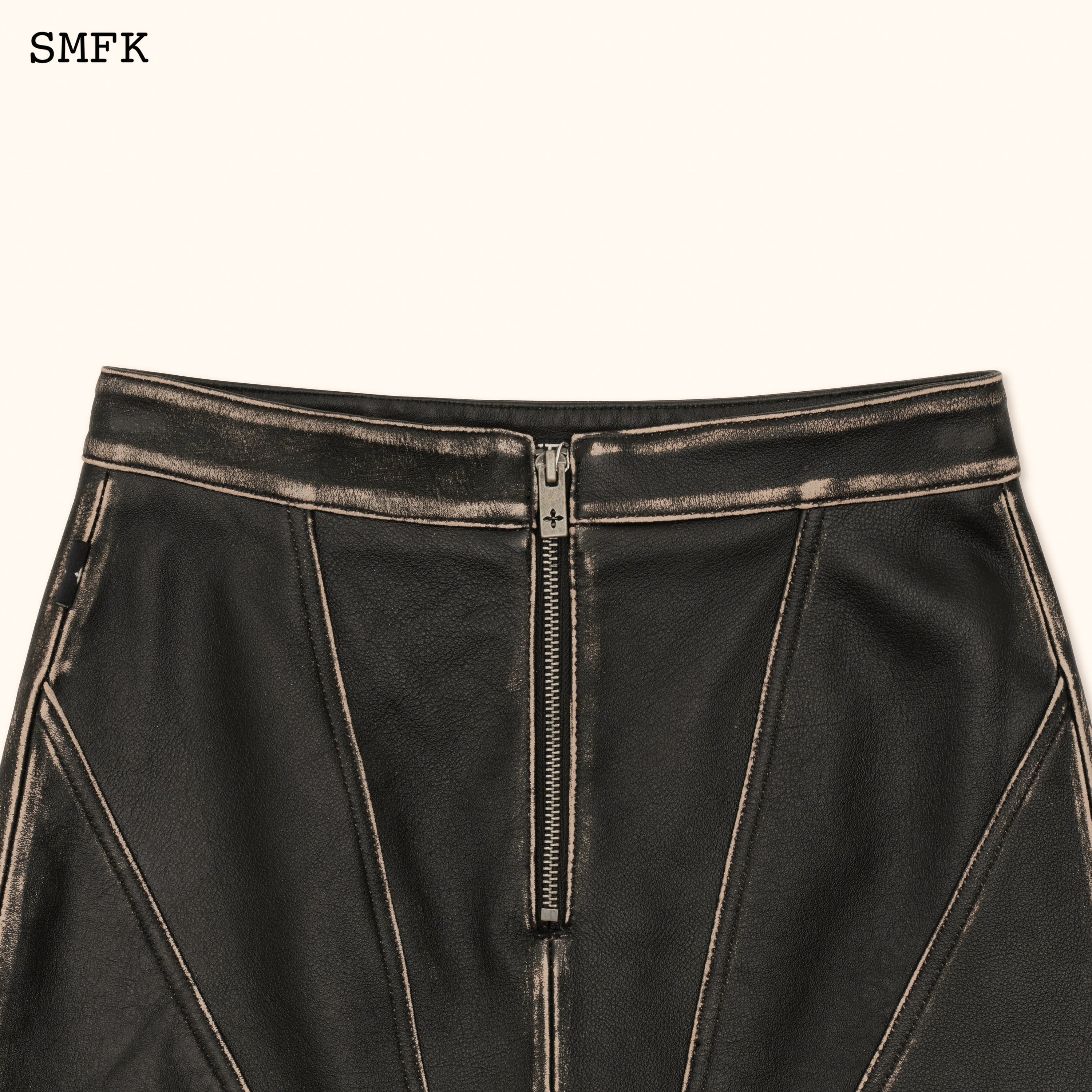 WildWorld Retro Leather Short Skirt - SMFK Official