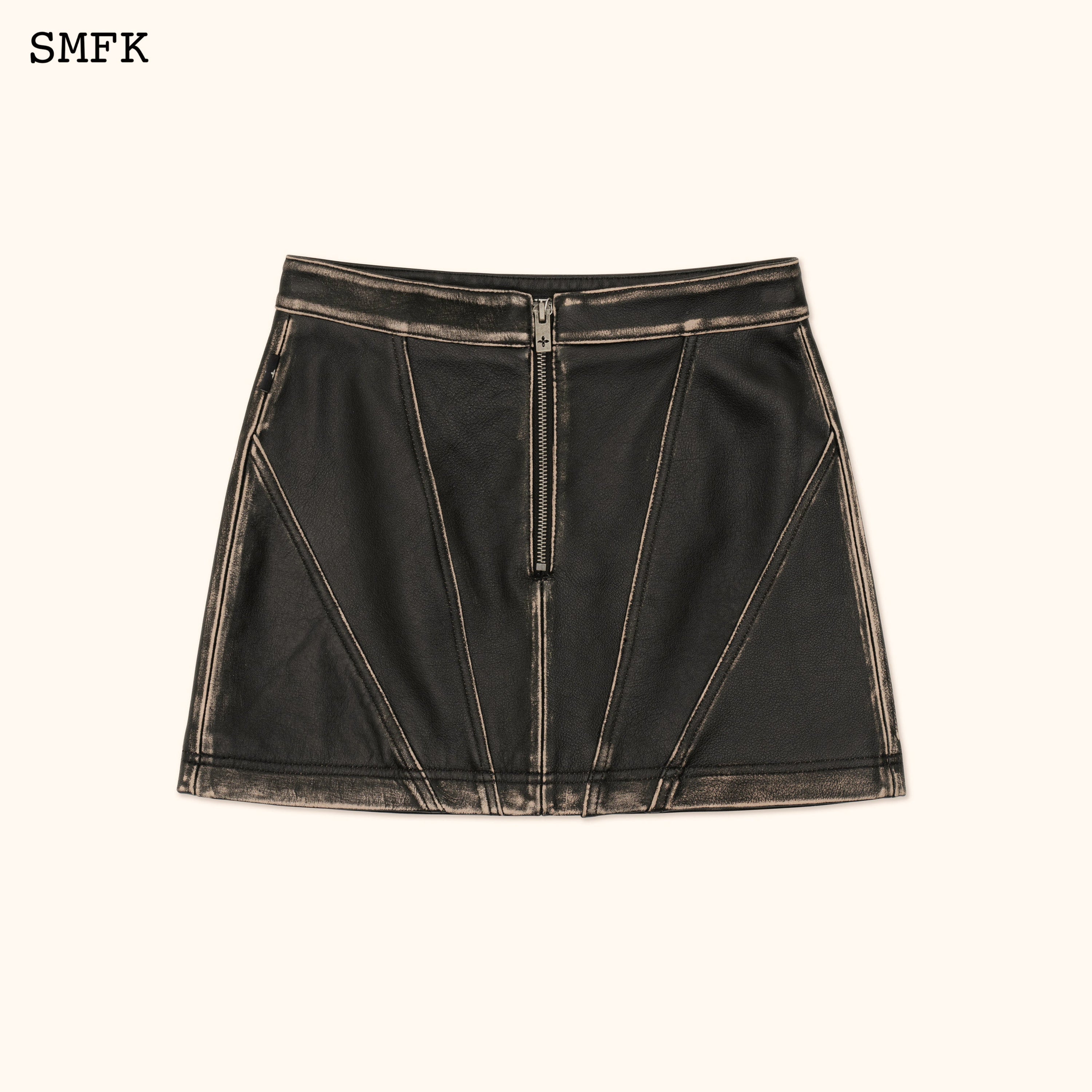 WildWorld Retro Leather Short Skirt - SMFK Official