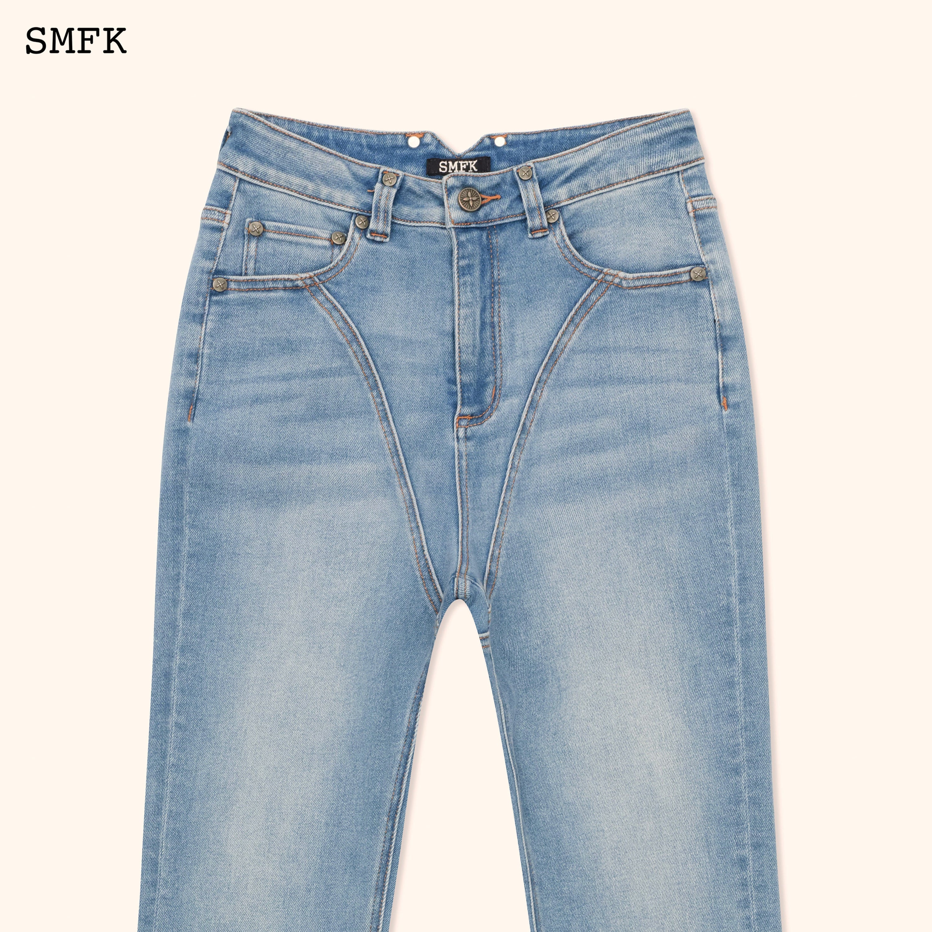 WildWorld Rider Mermaid Jeans In Blue - SMFK Official