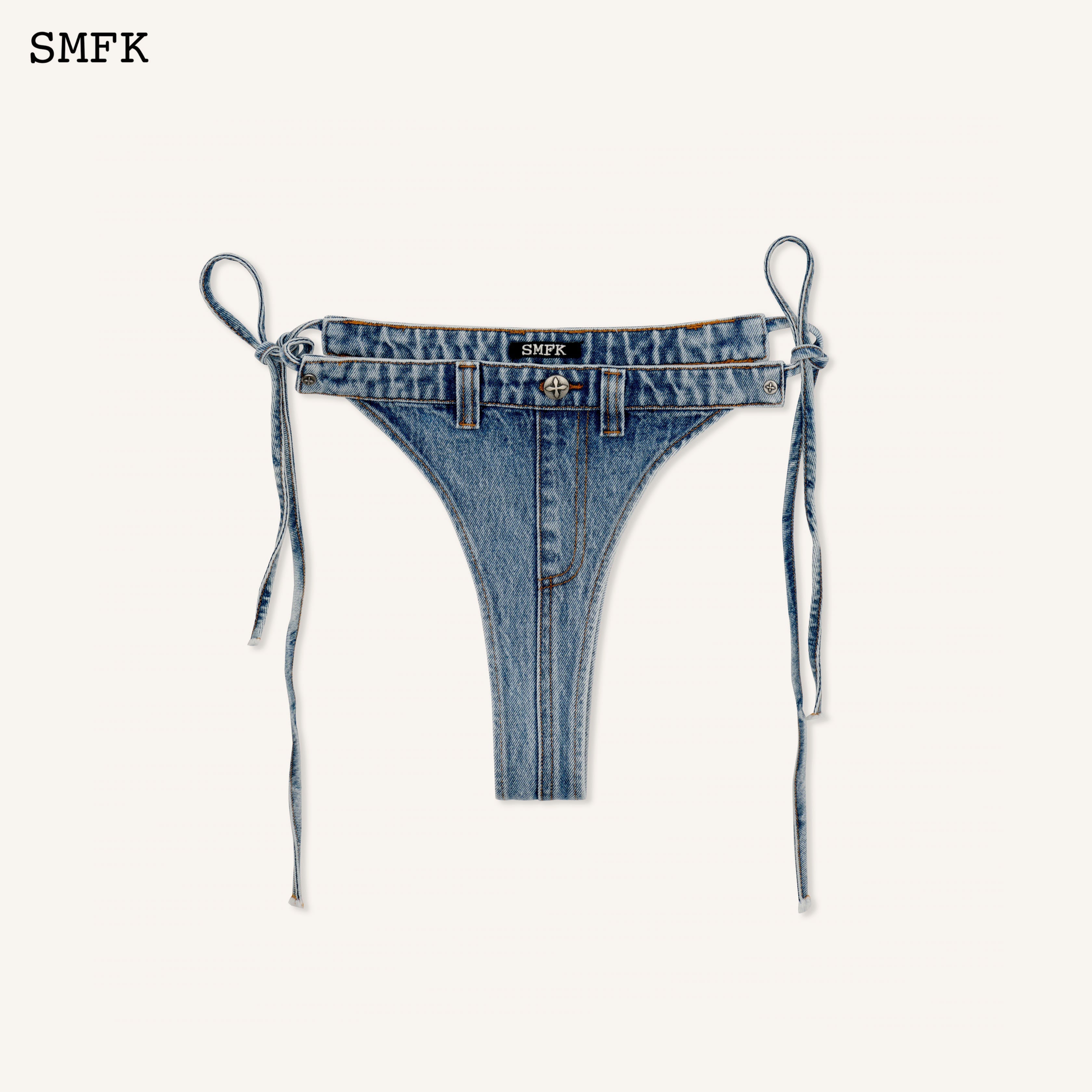 Women's Denim Bikini Set With Jeans