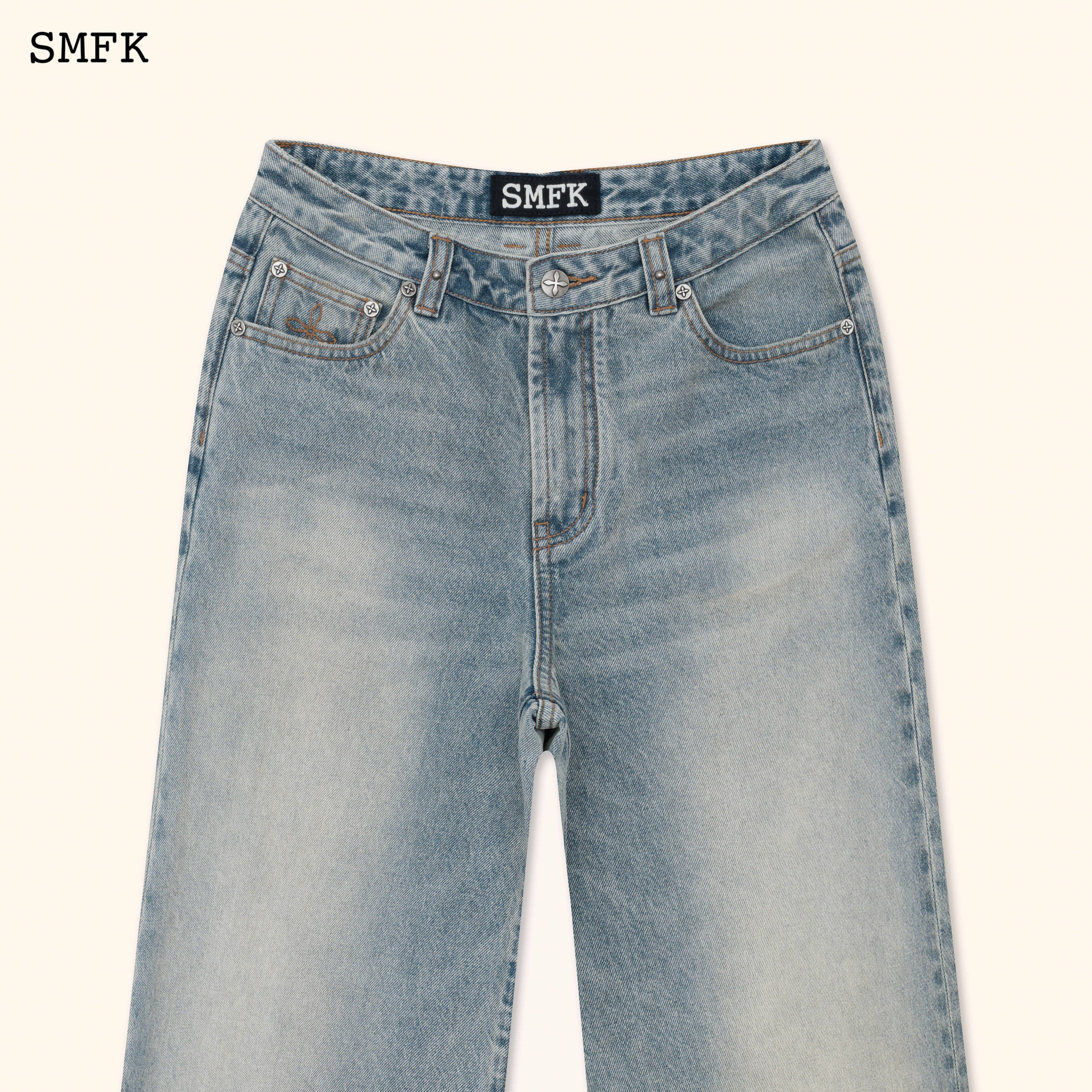 WildWorld Tarpan Classic Blue Flared Jeans - SMFK Official