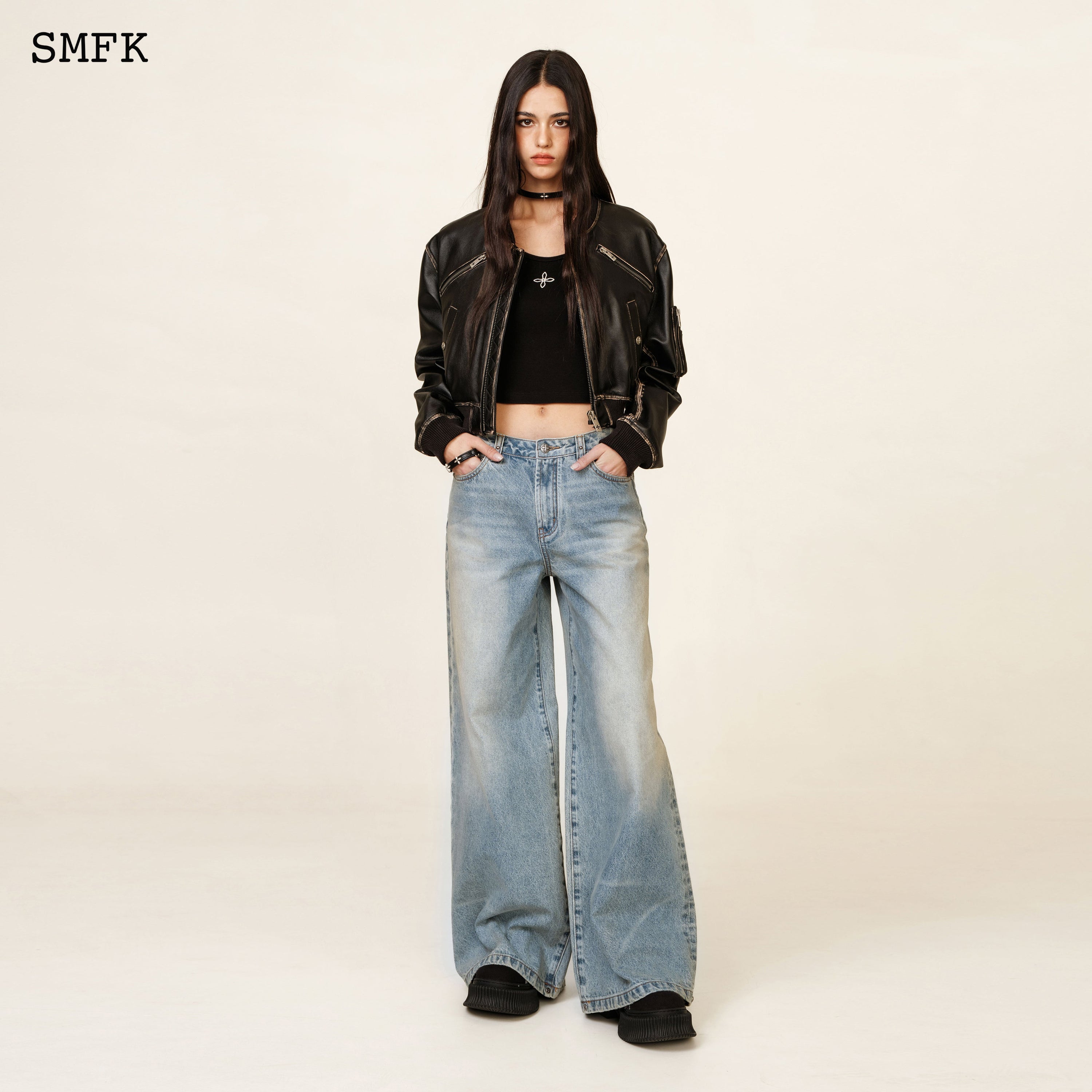 WildWorld Tarpan Classic Blue Flared Jeans - SMFK Official