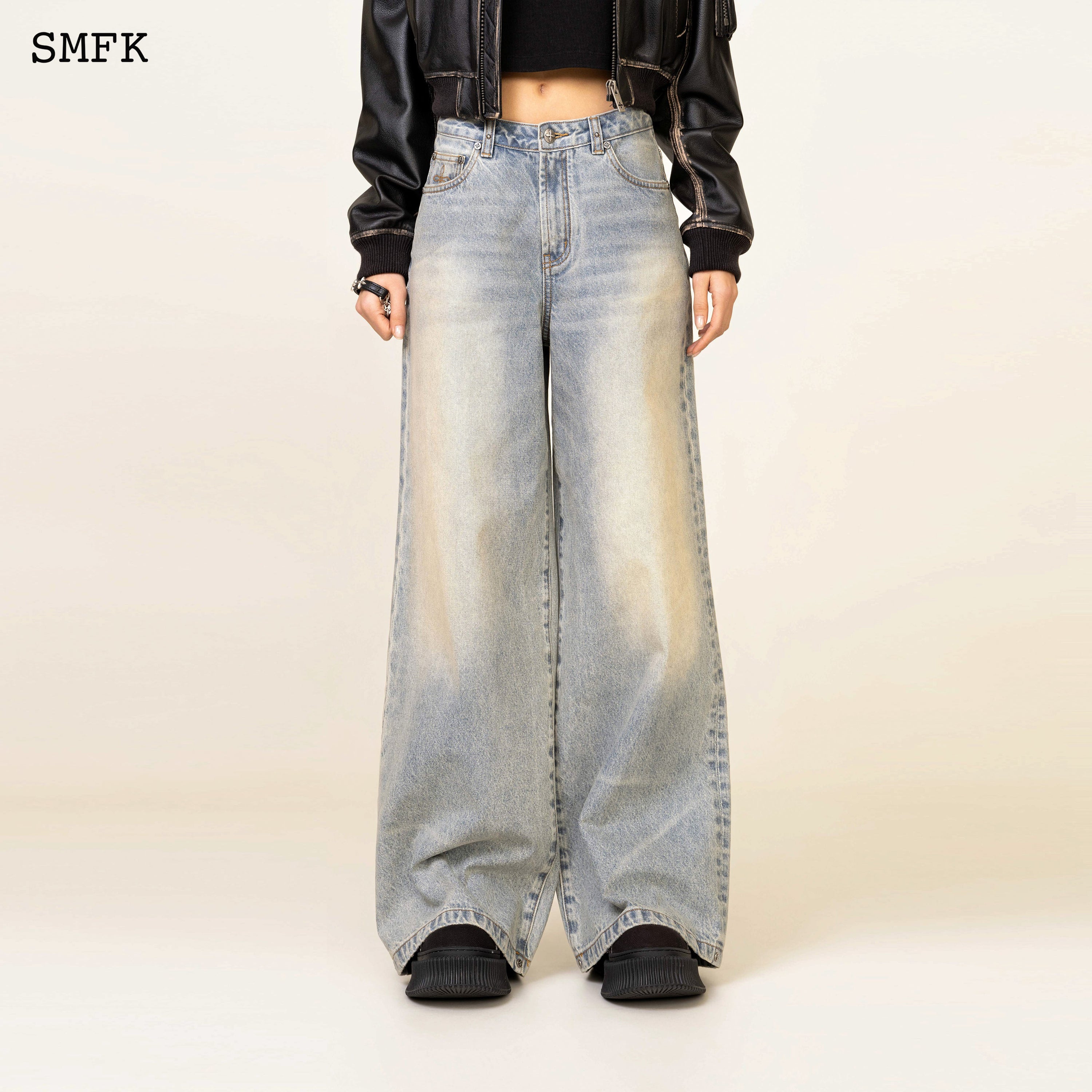 WildWorld Tarpan Classic Blue Flared Jeans - SMFK Official