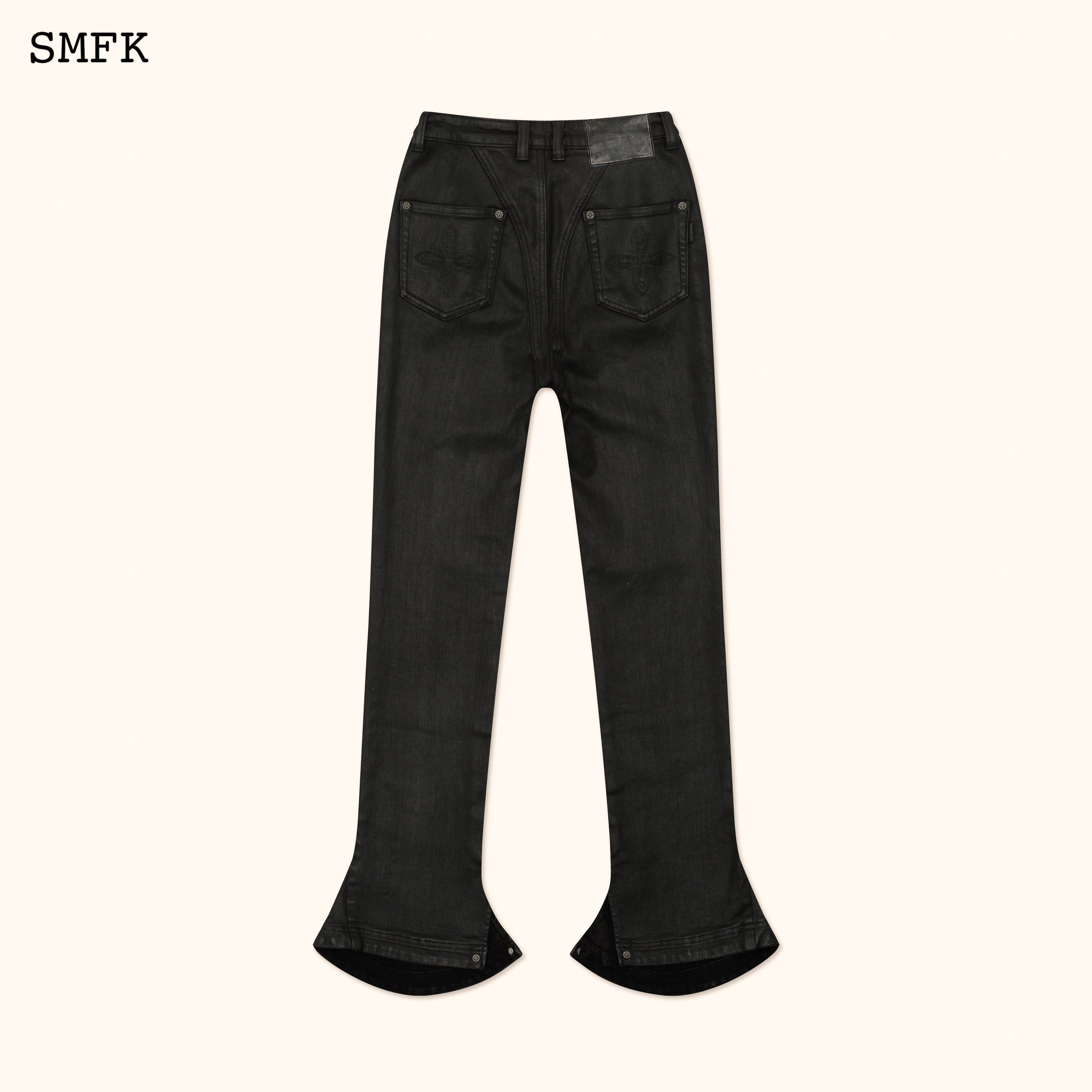 WildWorld Tarpan Waxed Jeans In Black - SMFK Official